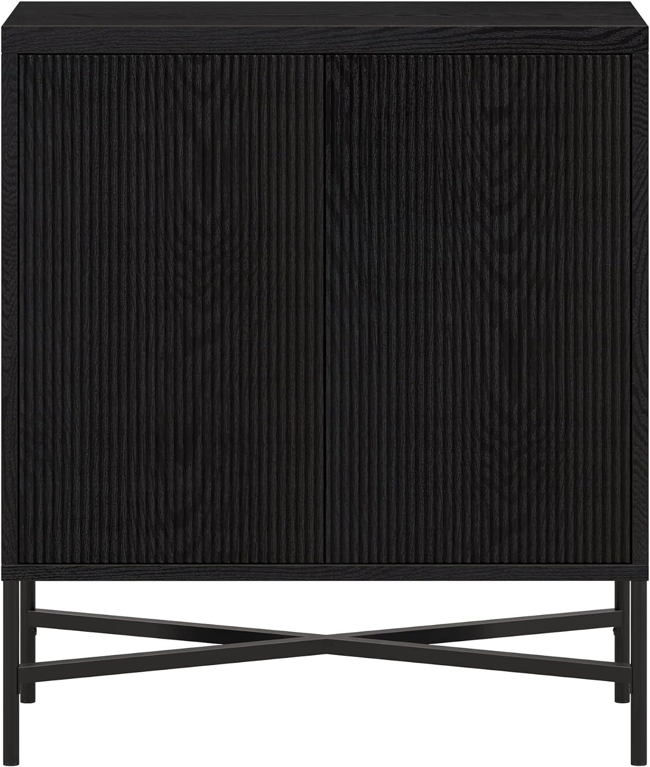 Brighton 28" Black Grain Alder Accent Cabinet with Adjustable Shelving