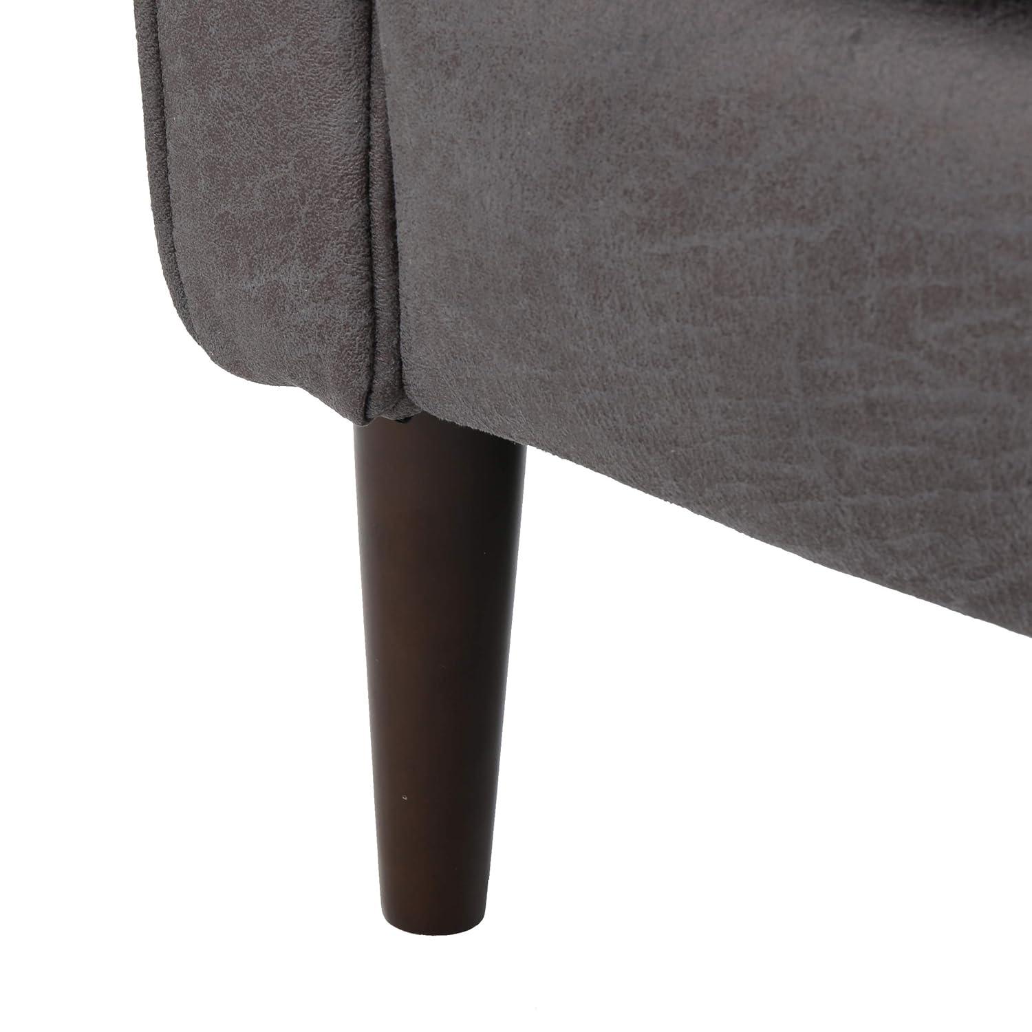 GDFStudio Mason Mid Century Modern Tufted Pushback Recliners (Set of 2), Slate/Microfiber