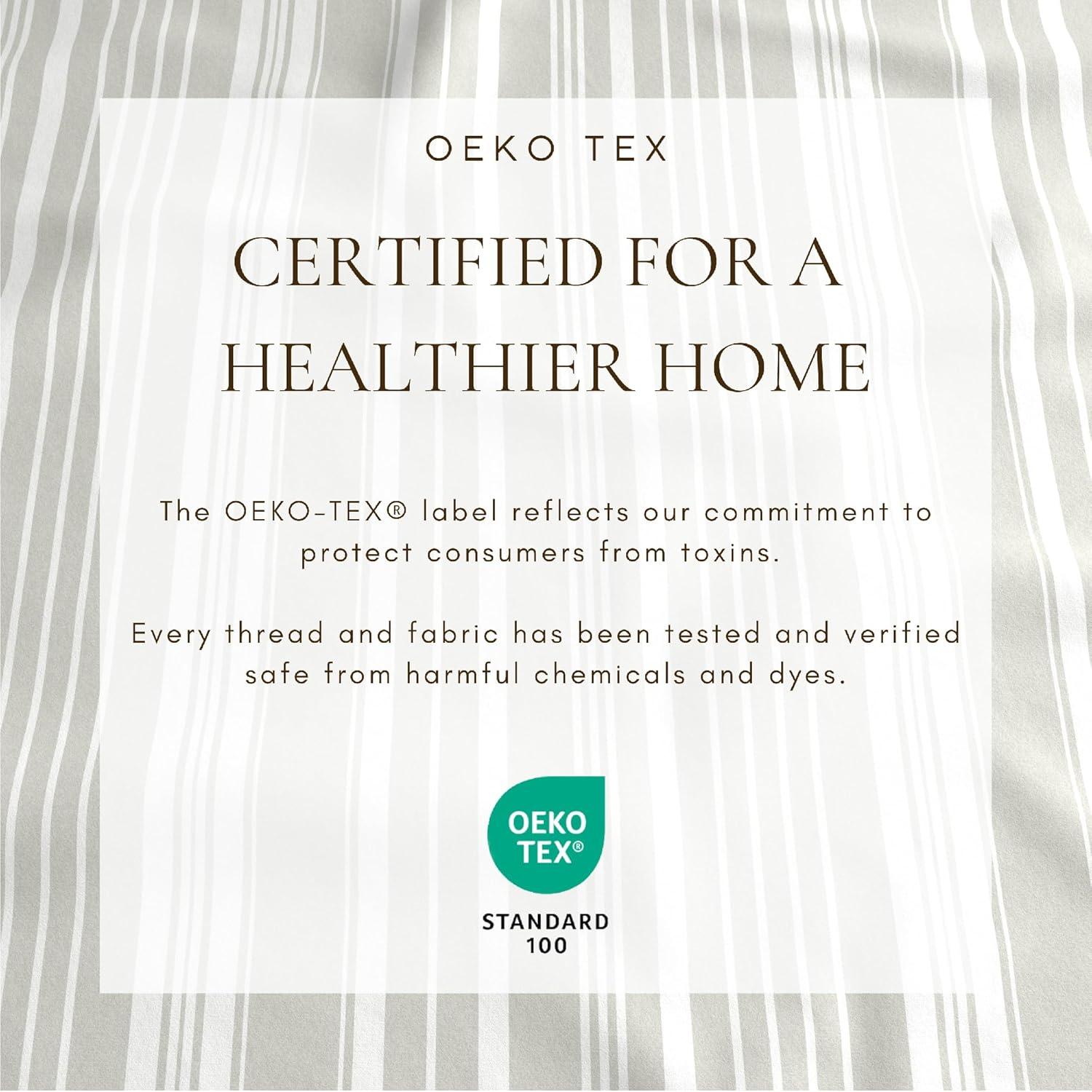 Striped Ultra-Soft Microfiber Sheet Set - Great Bay Home (Full, Light Grey)