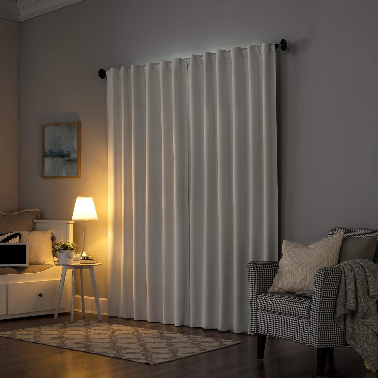 Velvet Noise Reducing Thermal Extreme 100% Blackout Back Tab Curtain Panel