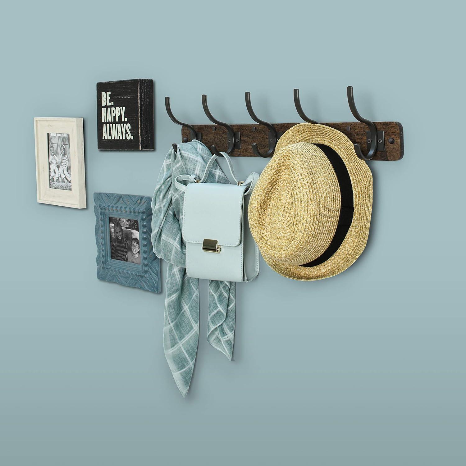 Spectrum Richmond Solid Wood Wall 5 - Hook Wall Mounted Coat Rack