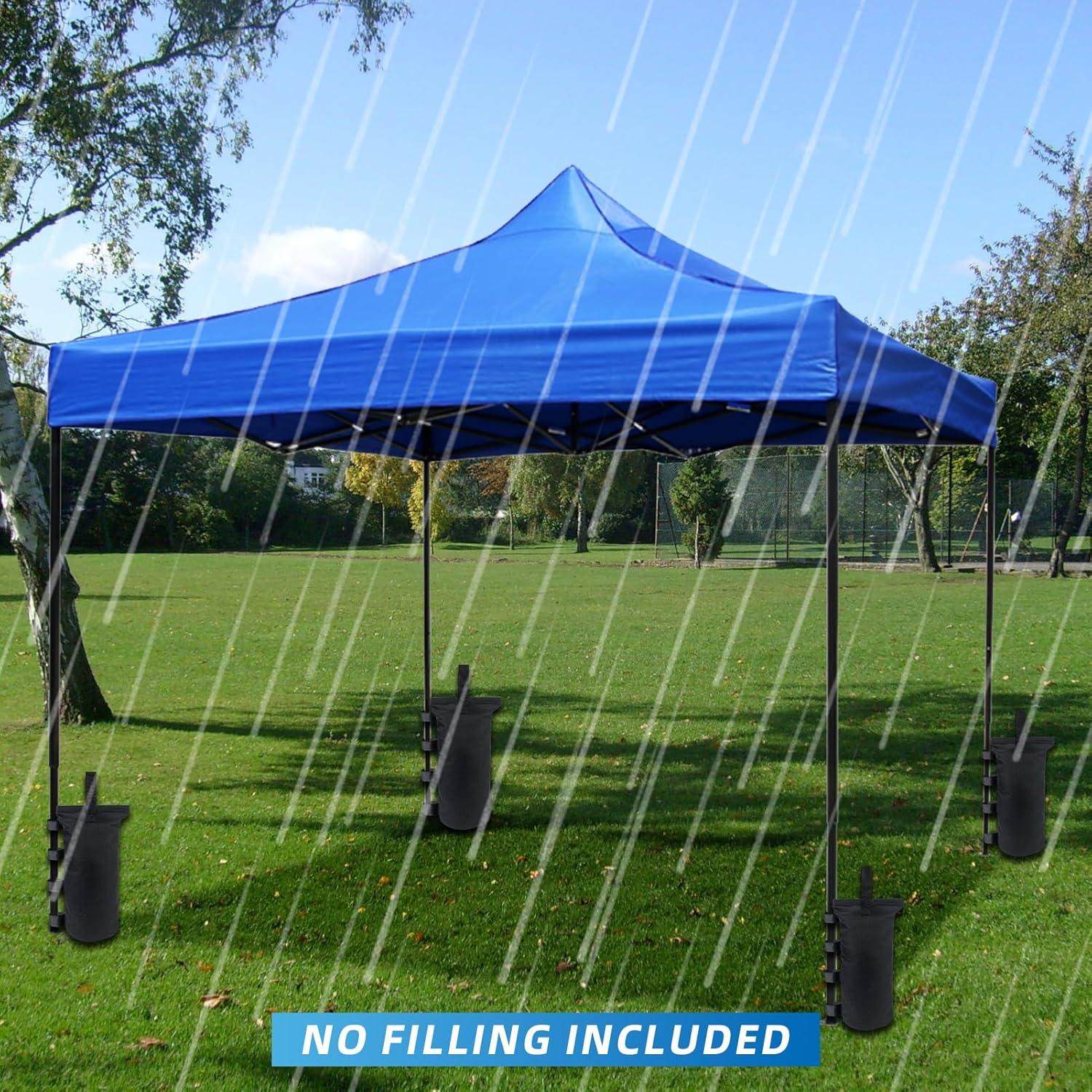 Heavy Duty Canopy Weight Bags(120LBS) for Pop up Canopy Tent, Canopy Weights Set of 4, Leg Weights Sand Bags for Instant Outdoor Sun Shelter Patio Umbrella(Without Sand)