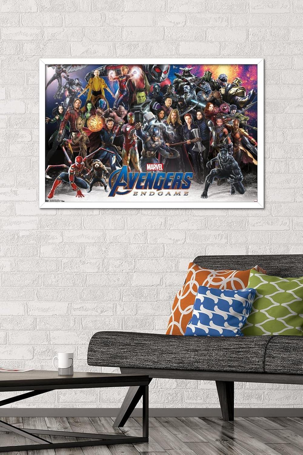 Marvel Cinematic Universe - Avengers - Endgame - Lineup Wall Poster, 22.375" x 34", Framed