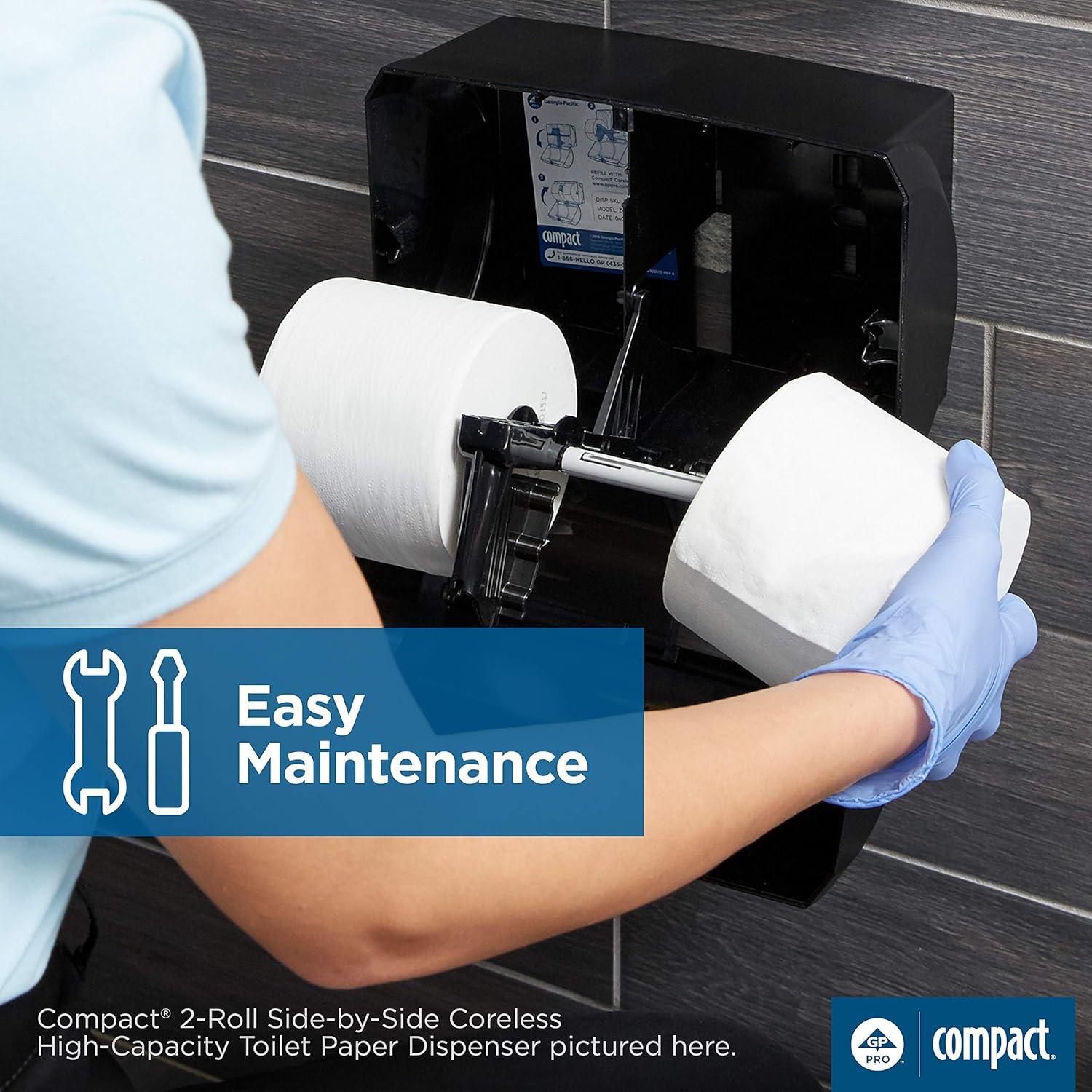 Georgia Pacific  Black Vertical Double Roll Toilet Paper Dispenser