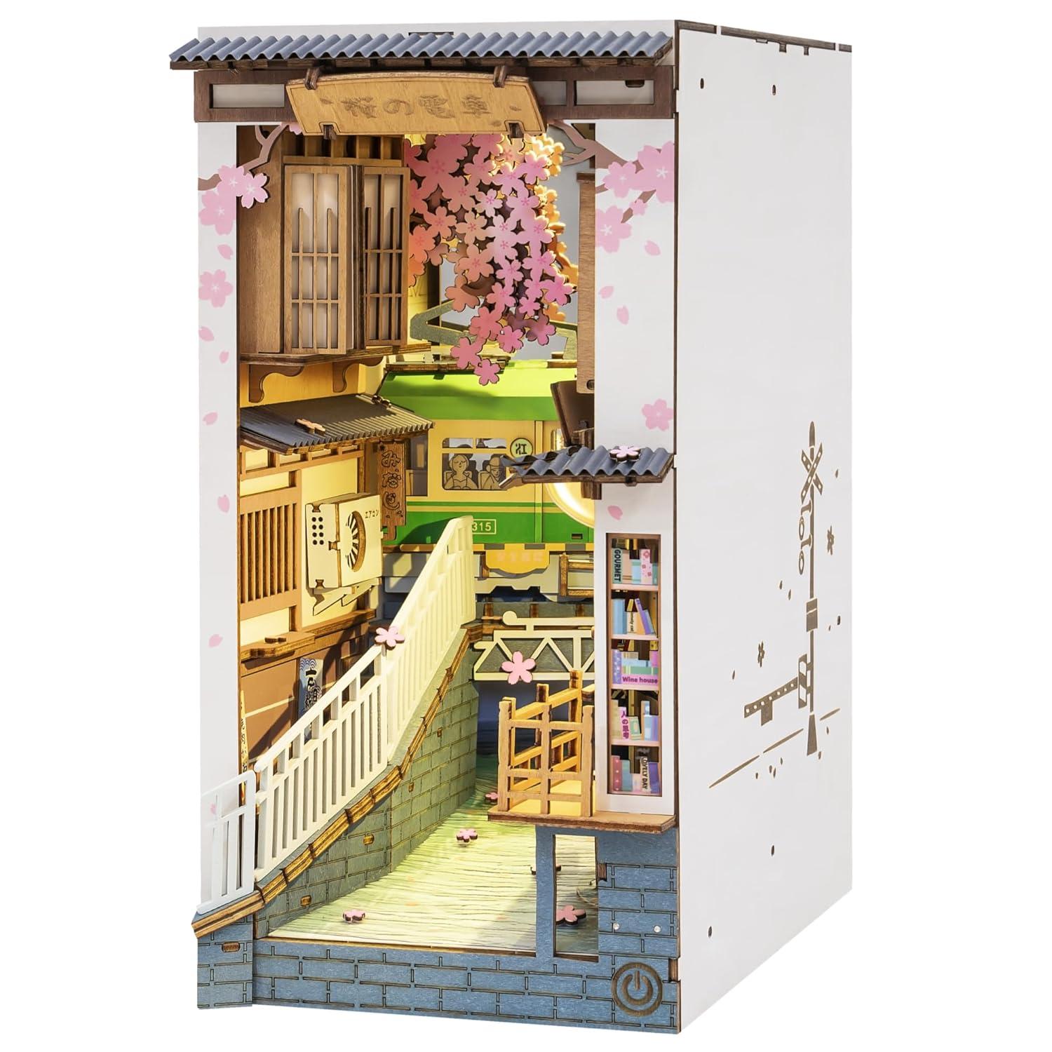 DIY 3D Book Nook Kit Sakura Densya 340 pcs