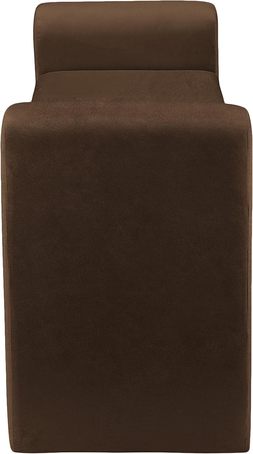 Meridian Furniture Stylus Brown Velvet Bench