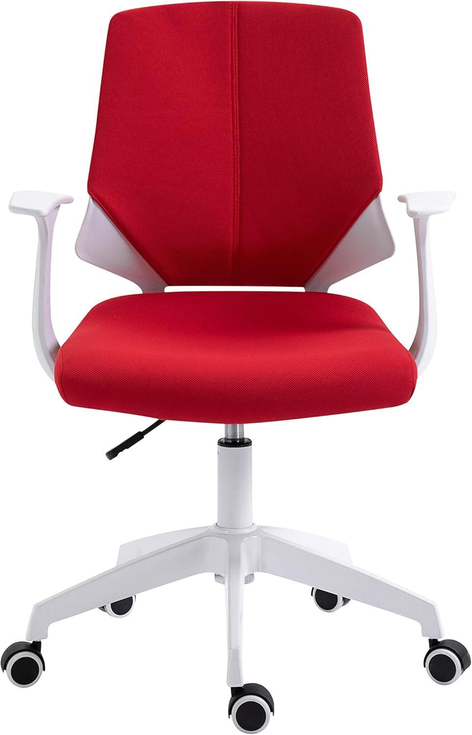 Racing Executive Red Leather Swivel Office Chair with Adjustable Height