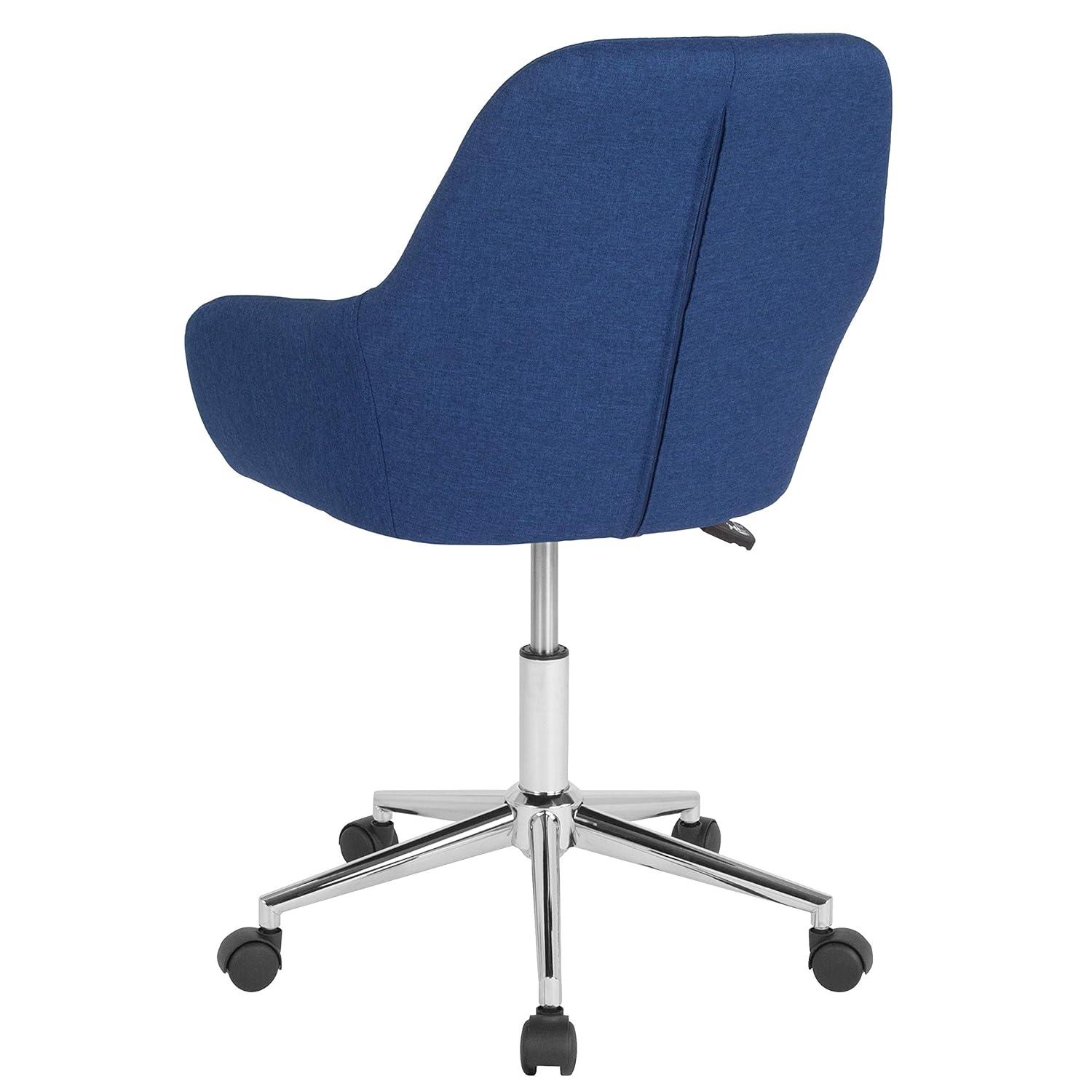 Flash Furniture Cortana Home and Office Mid-Back Chair in Blue Fabric