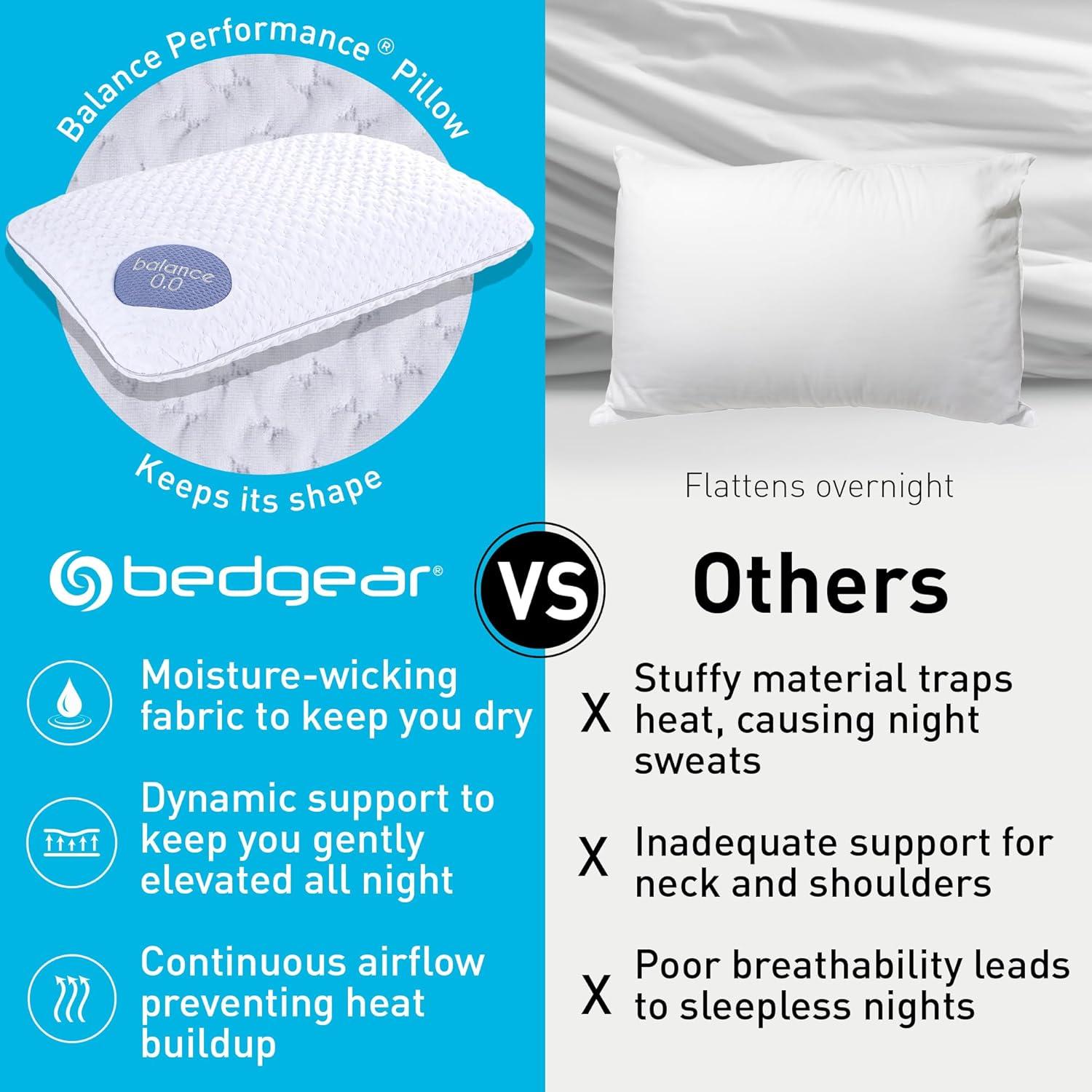 Bedgear Bedgear Balance Performance Pillow - Medium - Moisture Wicking - All Sleep Positions
