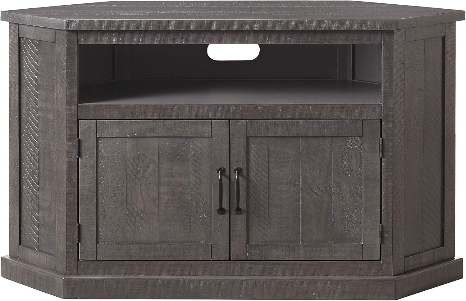 Rustic Corner 50" Solid Wood TV Stand Gray - Martin Svensson Home