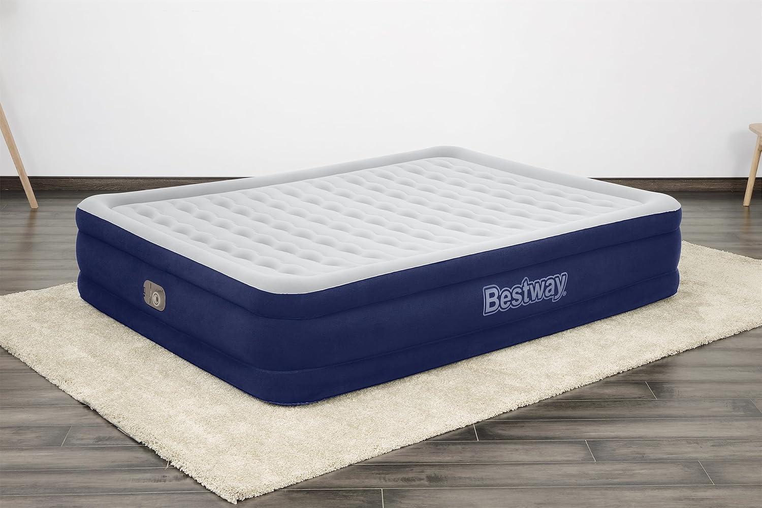 Bestway Tritech Air Mattress Queen 15" with Built-in AC Pump Included