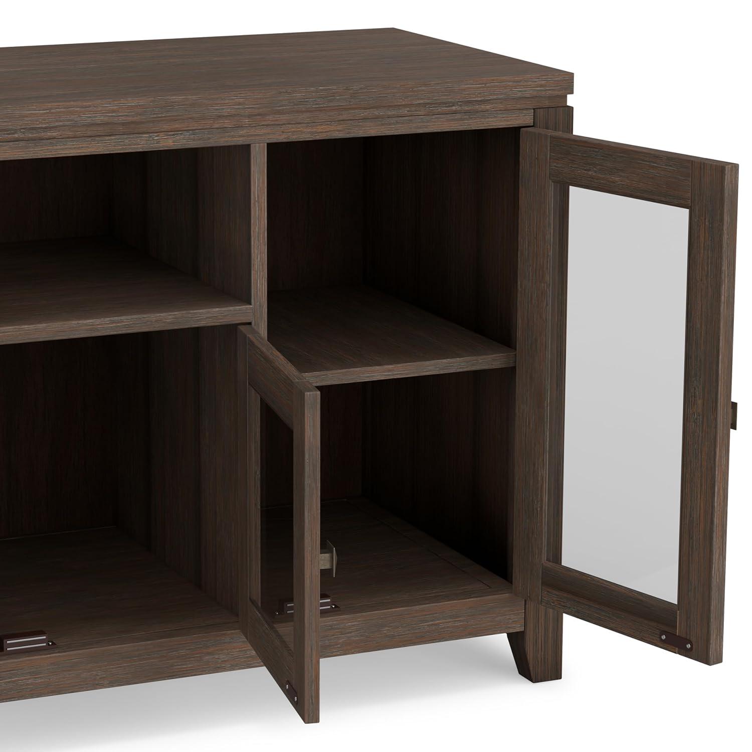 Simpli Home Cosmopolitan SOLID WOOD 72 inch Wide TV Media Stand For TVs up to 80 inches