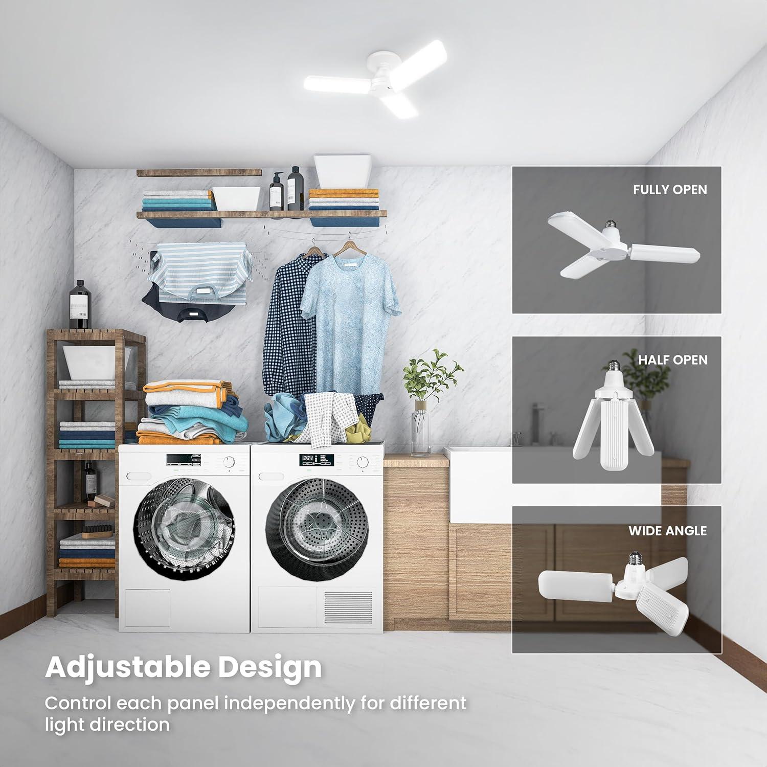 Feit Electric Wide Surface E26 (Medium) LED Garage Bulb Bright White 300 Watt Equivalence 1 pk