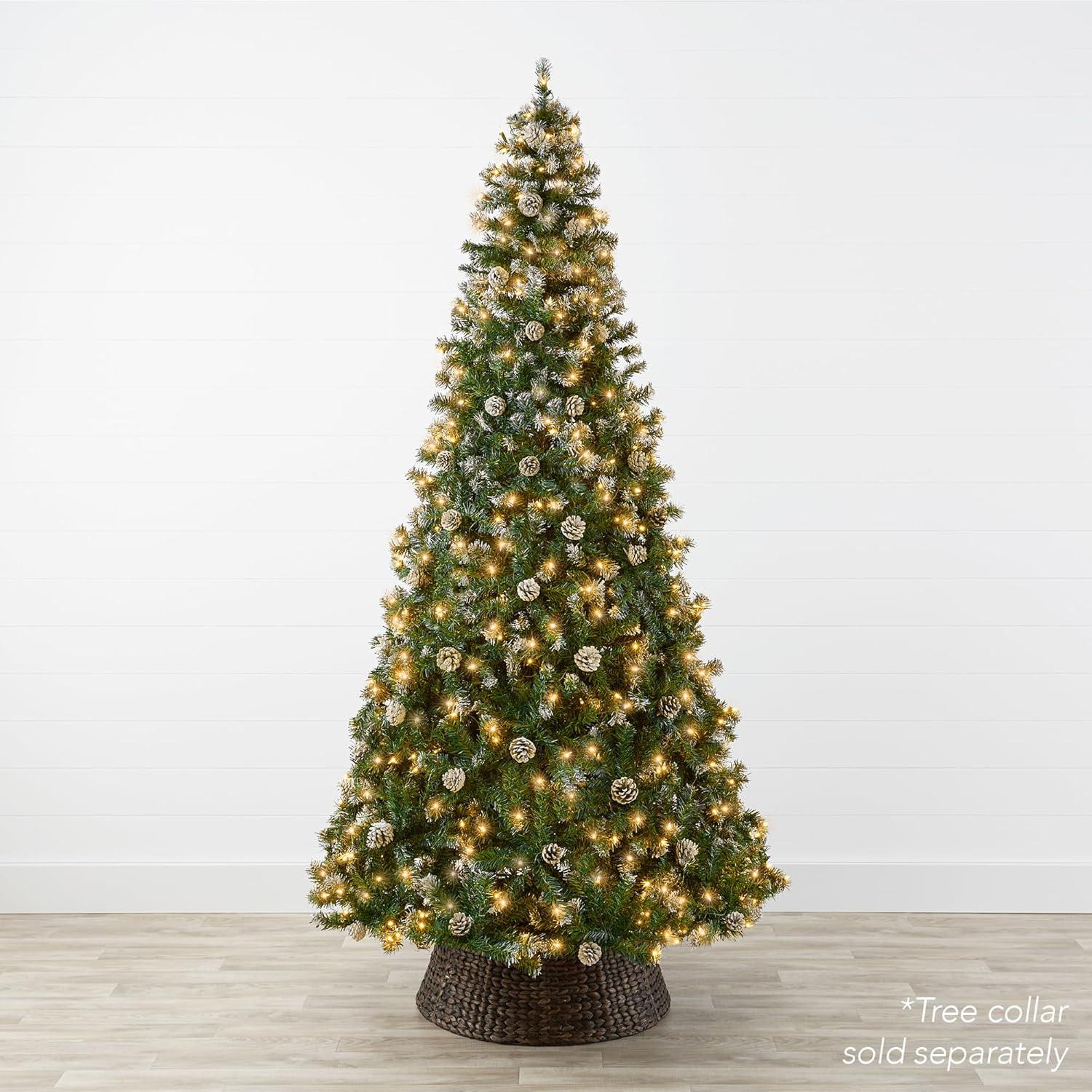 Best Choice Products 6ft Pre-Lit Pre-Decorated Holiday Christmas Tree w/ 1,000 Flocked Tips, 250 Lights, Metal Base