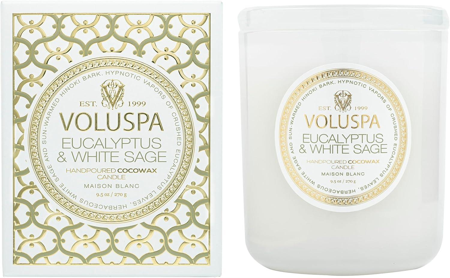 Eucalyptus & White Sage 9.5 oz Coconut Wax Candle