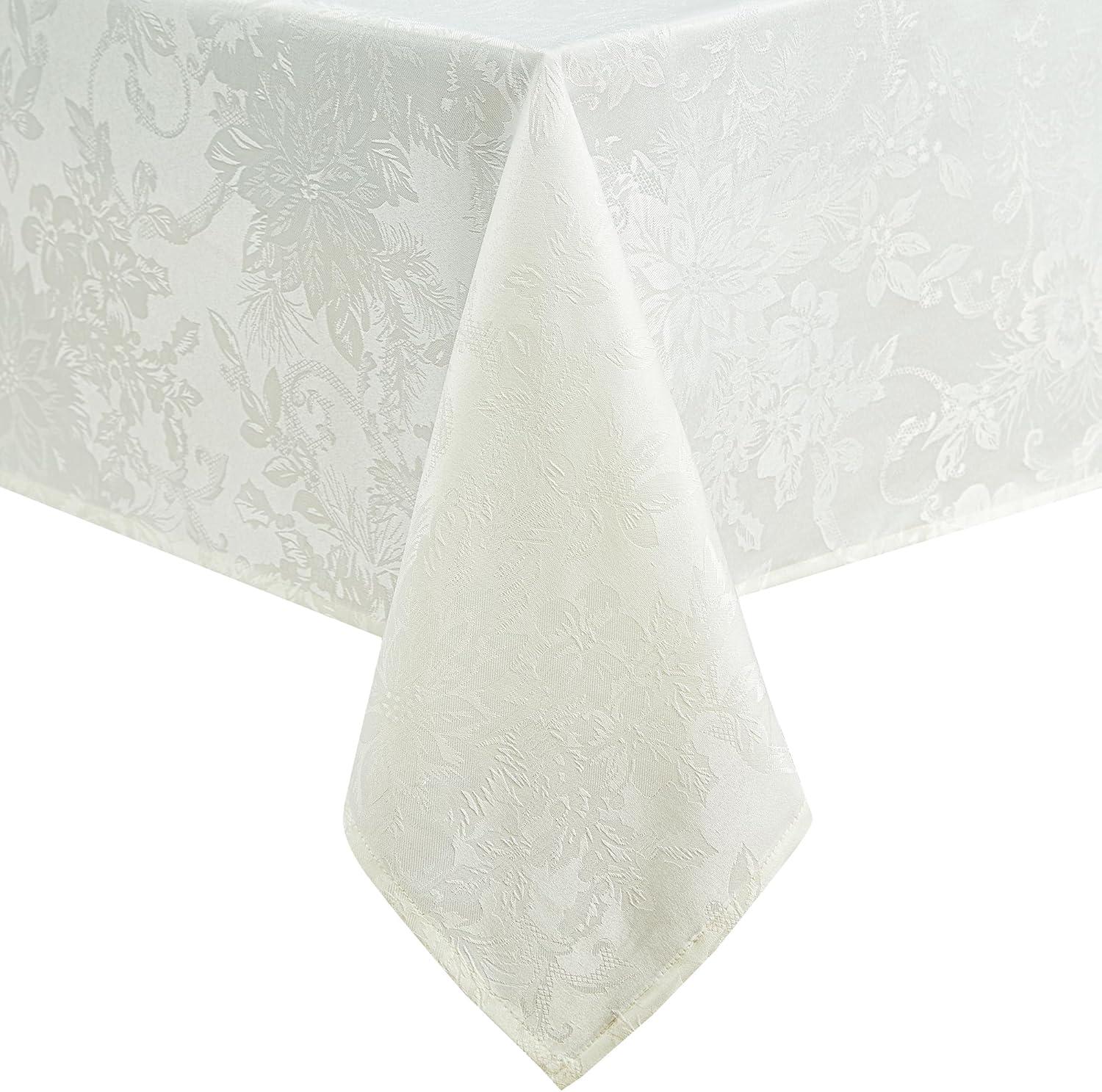 Astoria Grand Tilghman Poinsettia Floral Woven Tablecloth