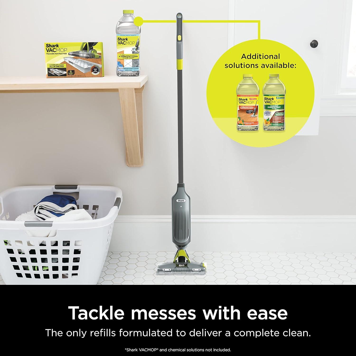 Shark Vacmop Pro Cordless Hard Floor Disposable Pad Vacuum Mop, Charcoal Gray