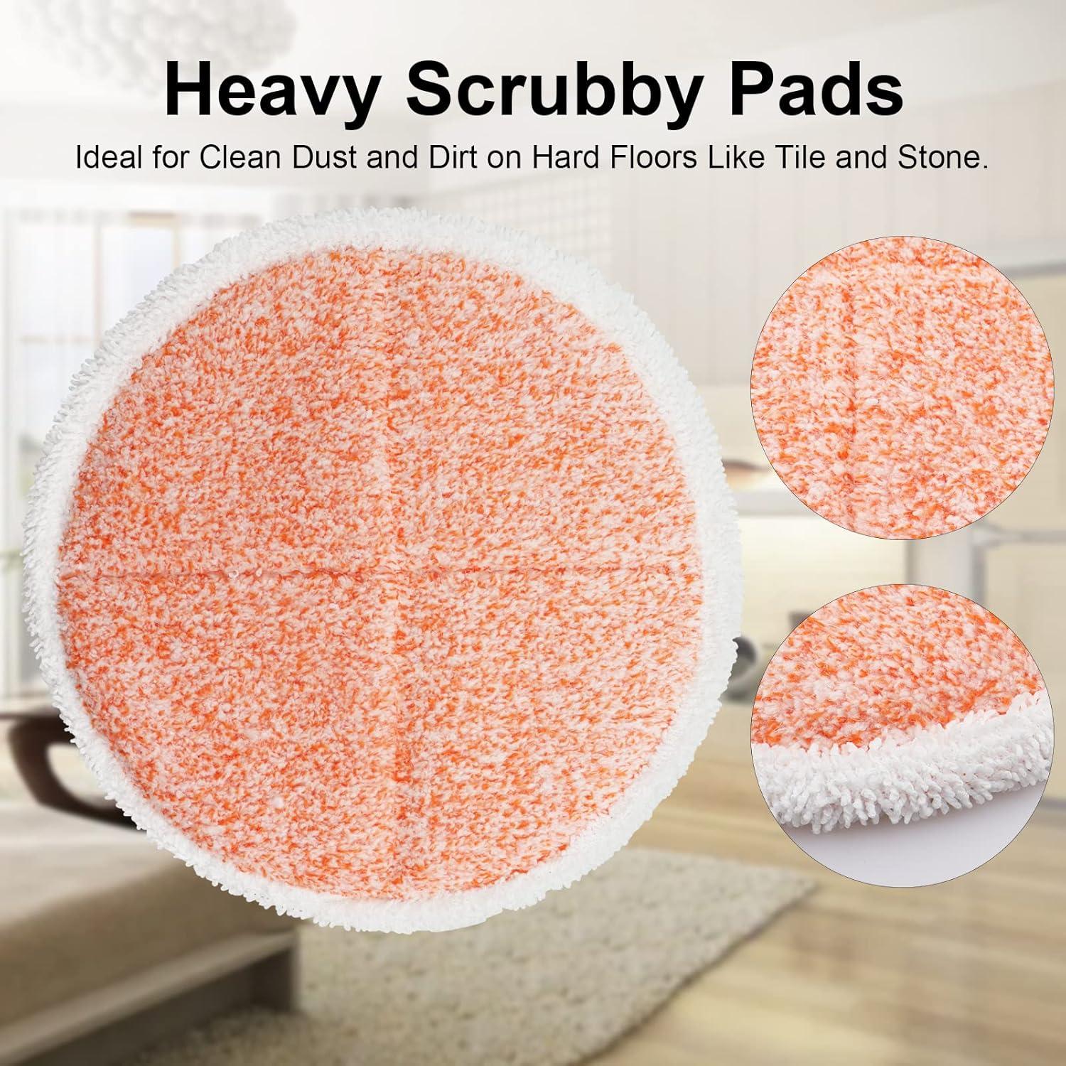 Replacement Bissell Spinwave 2039A 2124 Powered Hard Floor Mop 4 Packs Heavy Scrub Mop Pads
