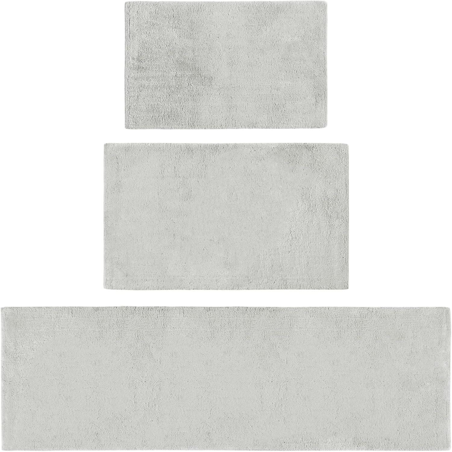 Beautyrest Plume Luxurious Cotton-Viscose 21"x34" Reversible Bath Rug in Gray