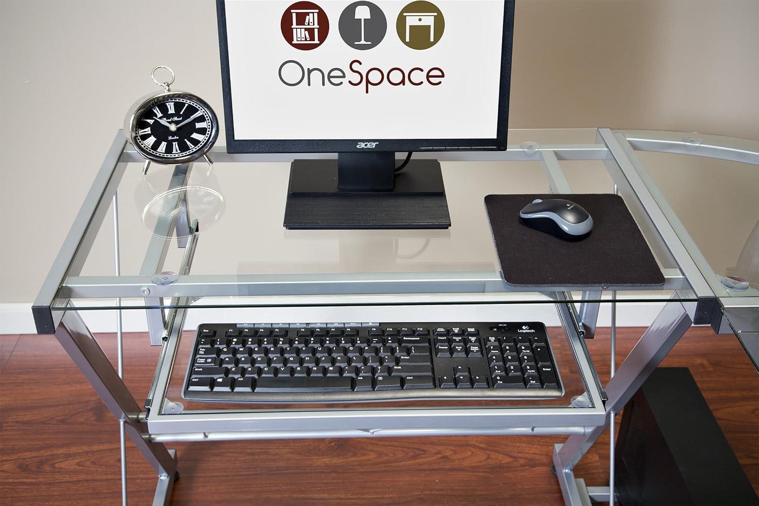 OneSpace - Table - L-shaped - black - black base