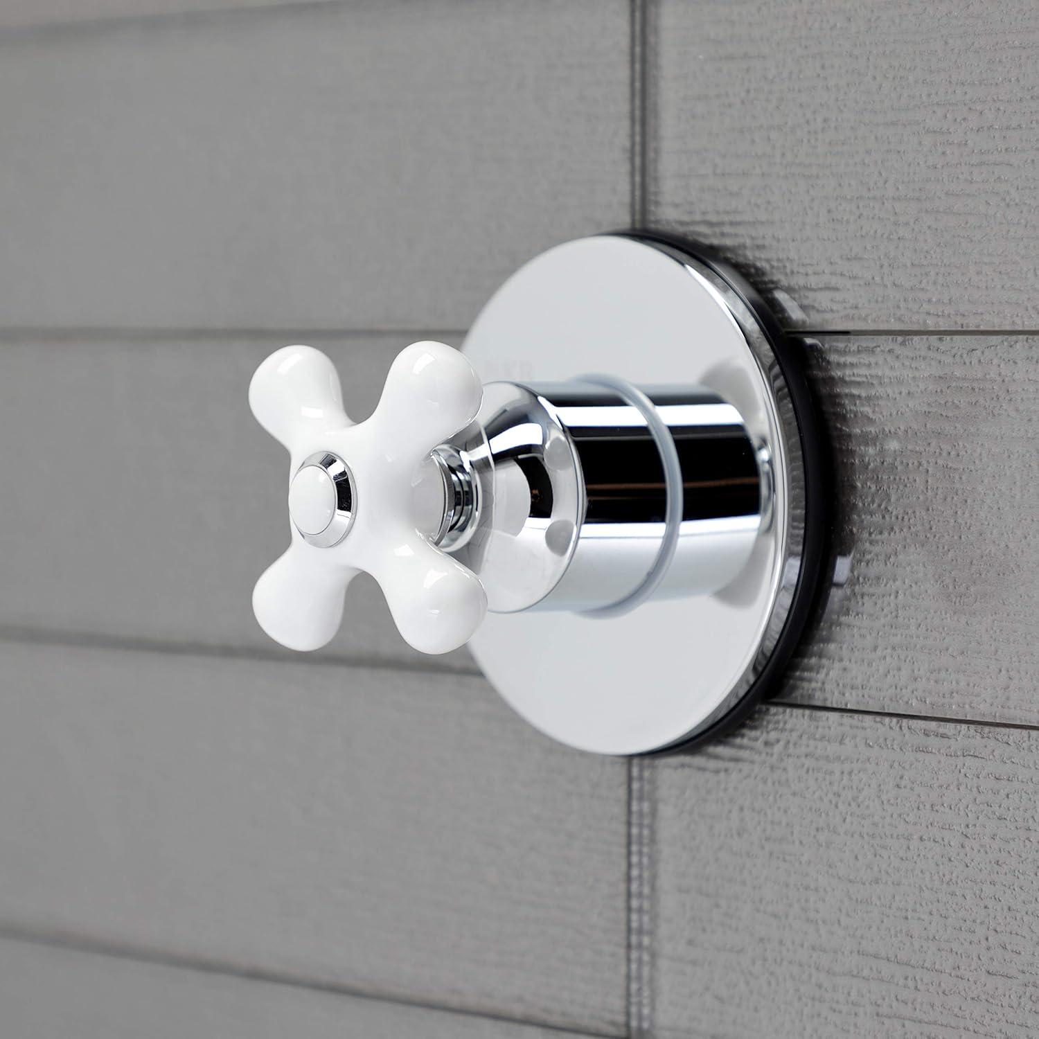 Kingston Brass Single-Handle Wall Mount Three-Way Diverter Valve with Trim Kit