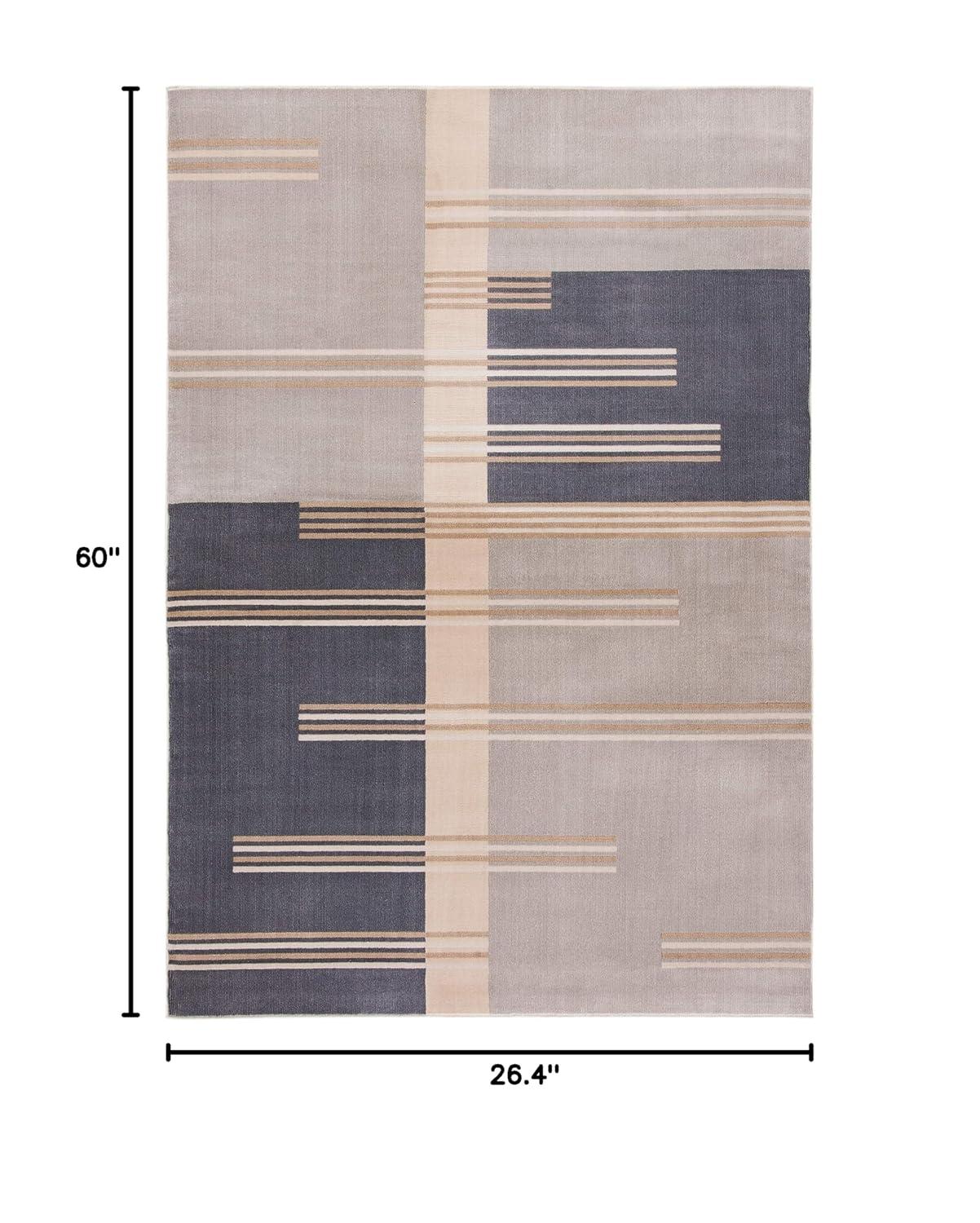 Orwell ORW304 Power Loomed Indoor Accent Rug - 2'x3' - Grey/Charcoal - Safavieh