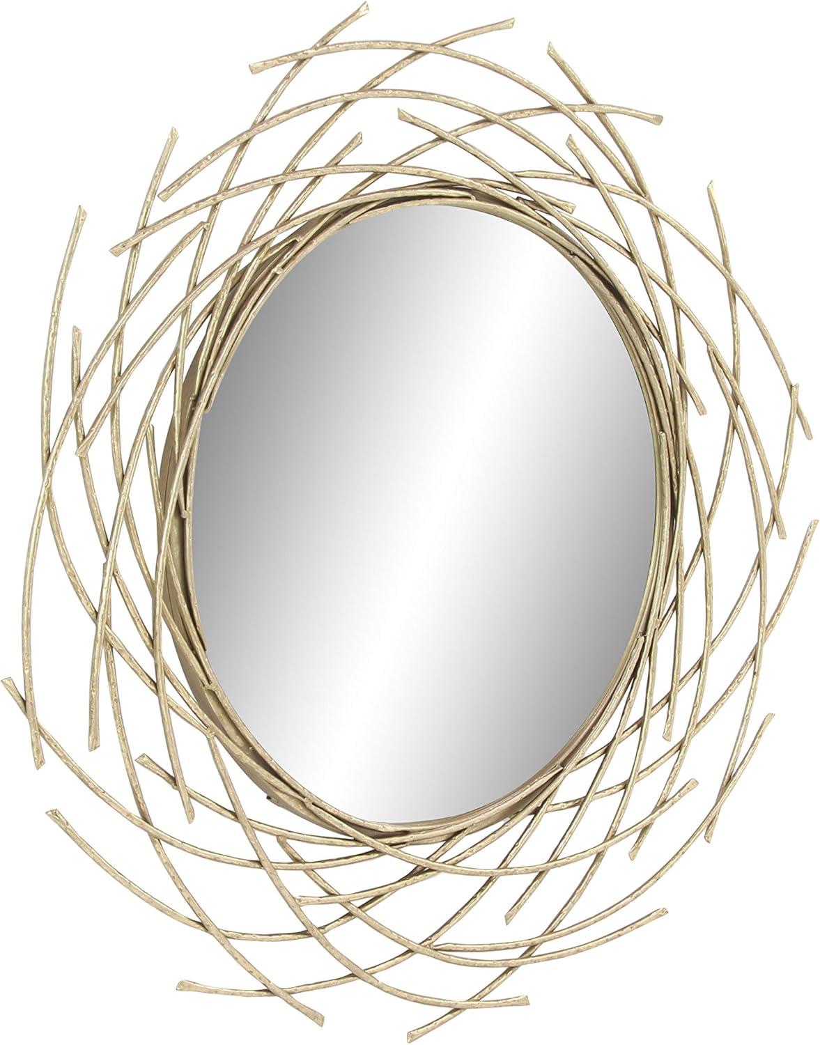 Modern Overlapping Arc Accent Mirror