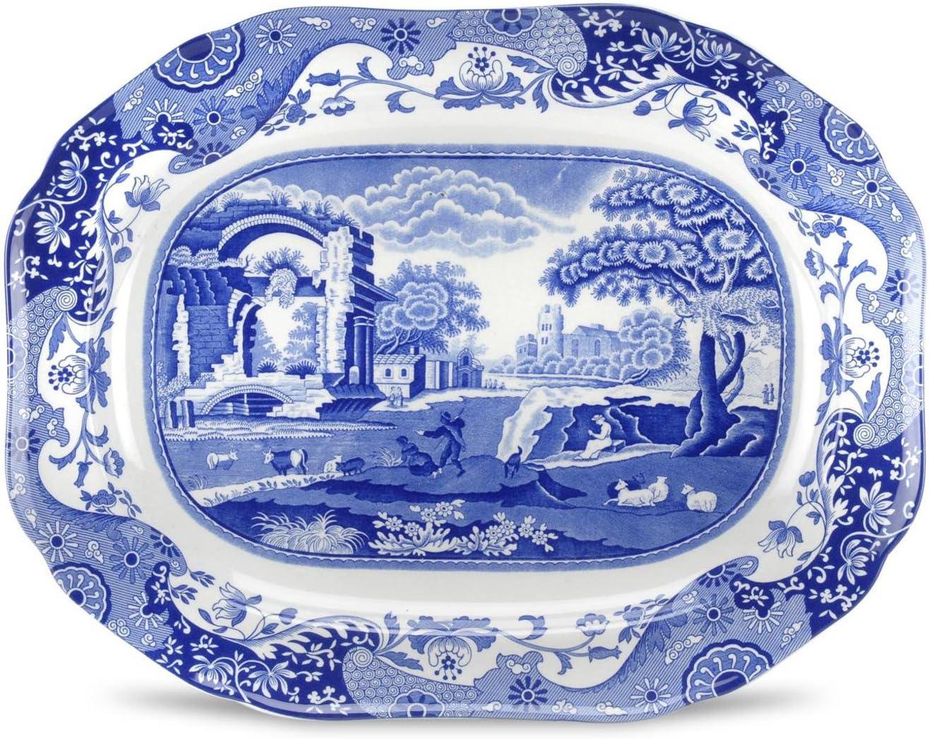 Spode Blue Italian Oval Platter 14" Medium