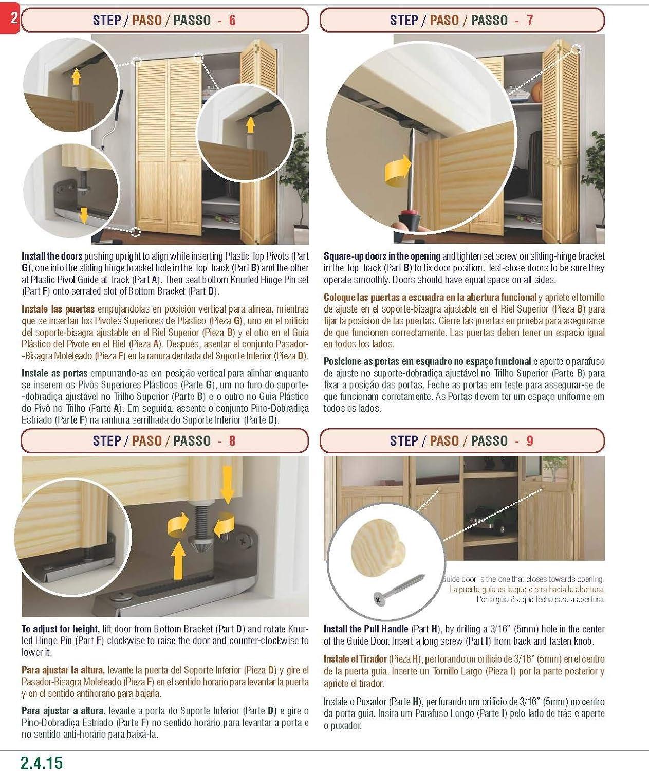 Kimberly Bay Traditional 6 Panel Wood Bi-Fold Door