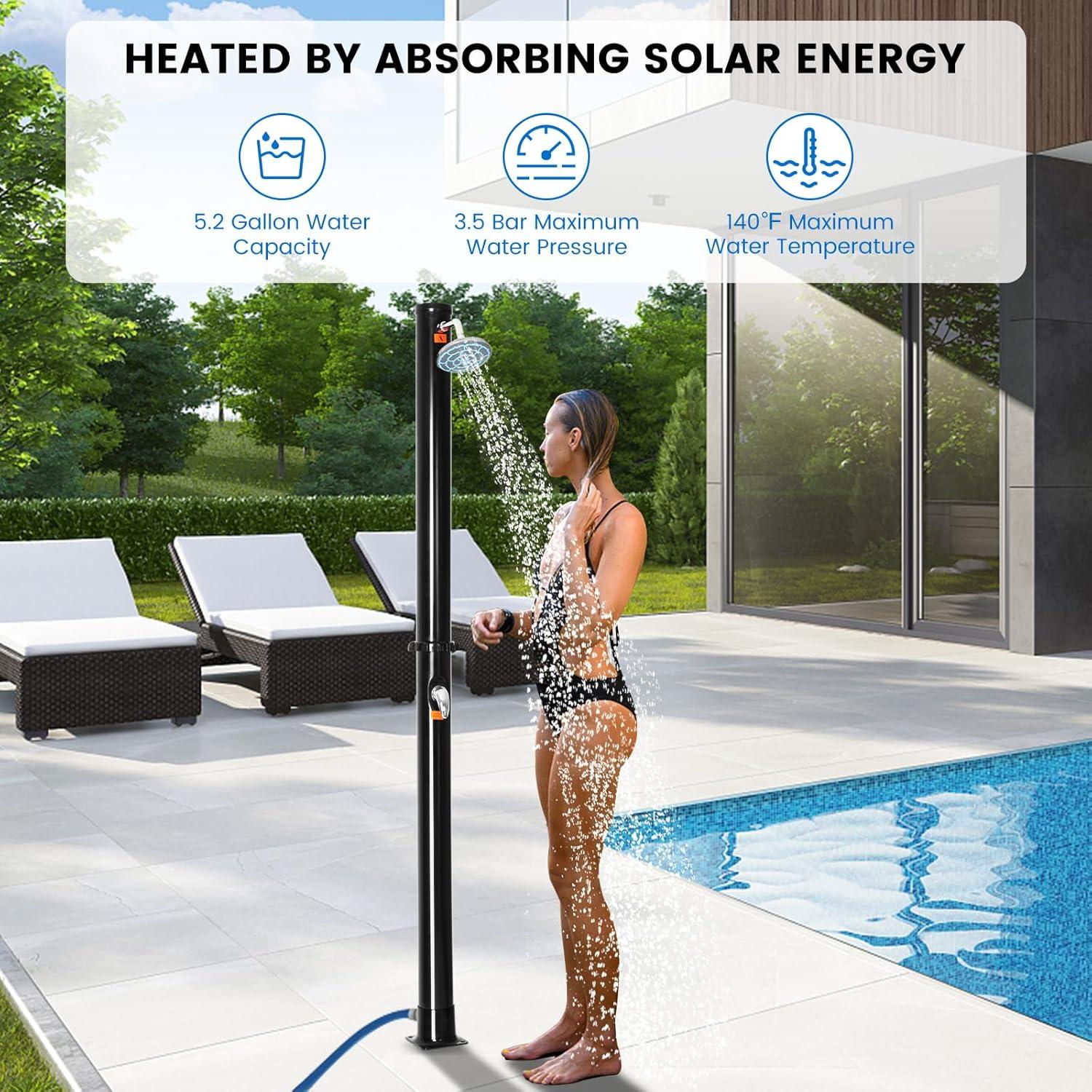 Costway Poolside Free Standing Outdoor Shower