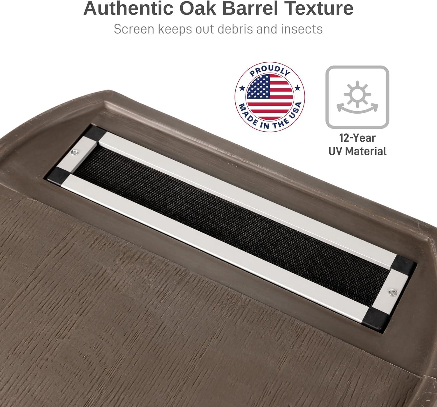 RTS Companies RTS Home Accents 50 Gallon Flat Back Rain Barrel