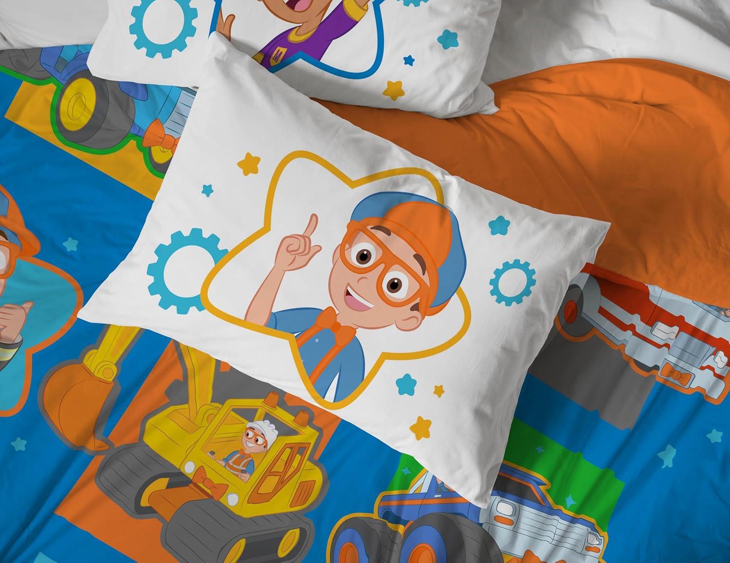 Jay Franco & Sons Blippi How Does This Work Bed Set with Sham Twin