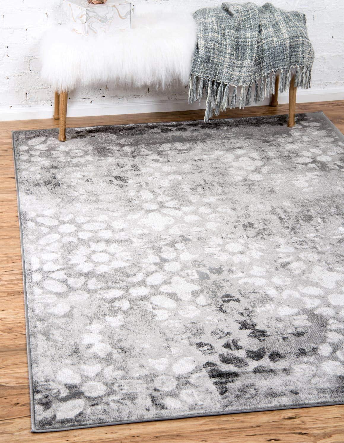 Larvotto Sofia 6'1" x 9' Reversible Gray Indoor Area Rug