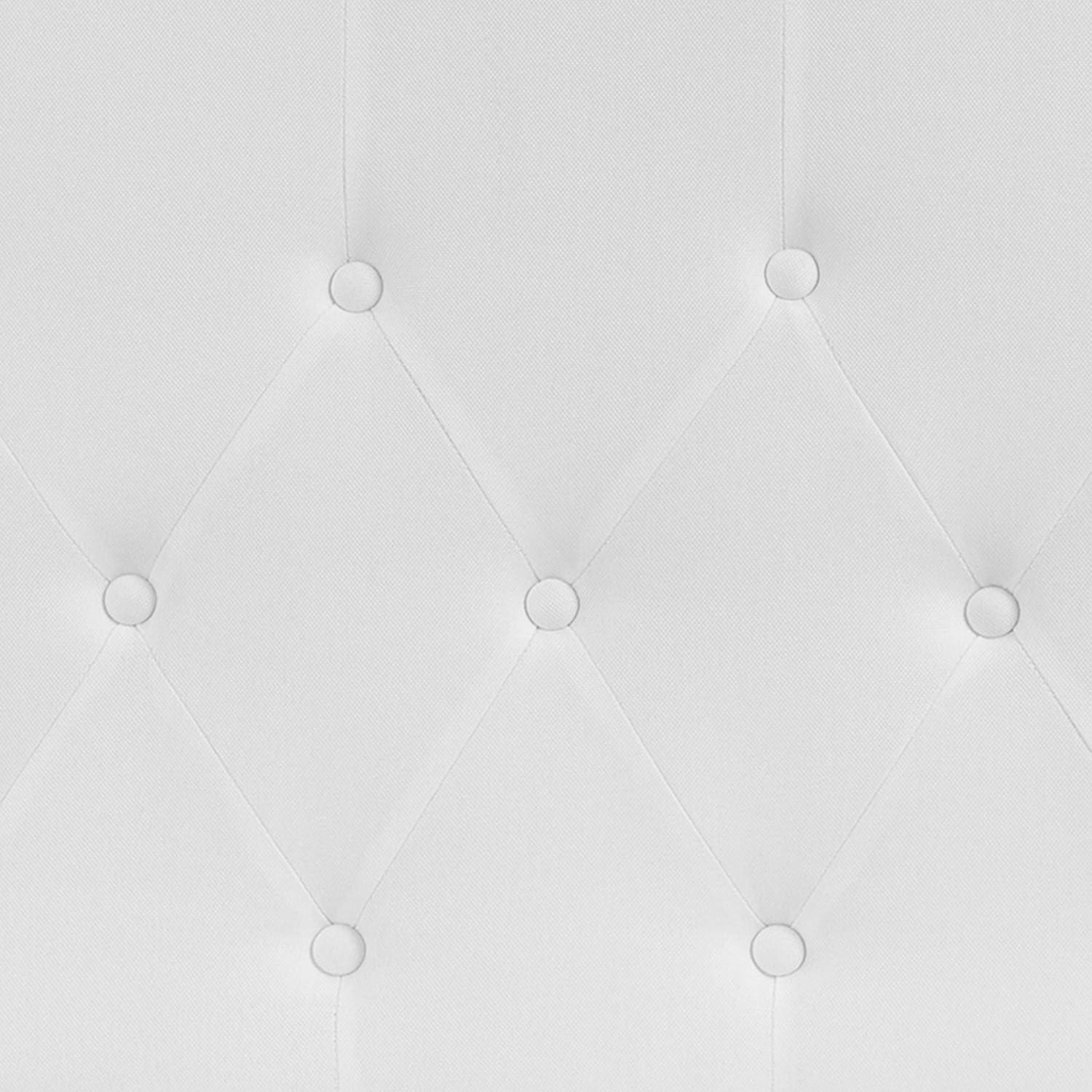 Flash Furniture Cambridge Tufted Upholstered Full Size Headboard in White Fabric