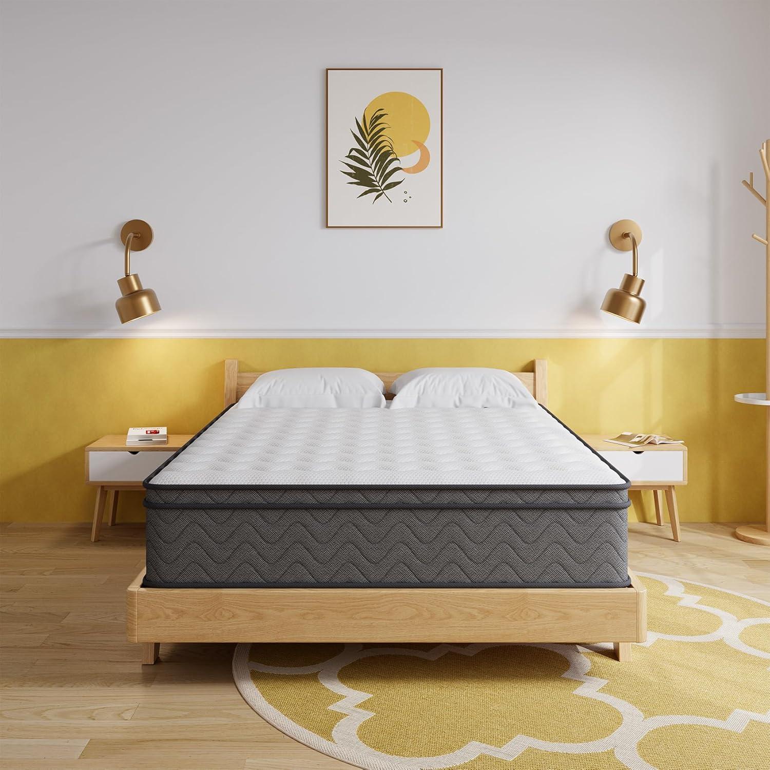 King Eurotop Black Gel Memory Foam Innerspring Mattress