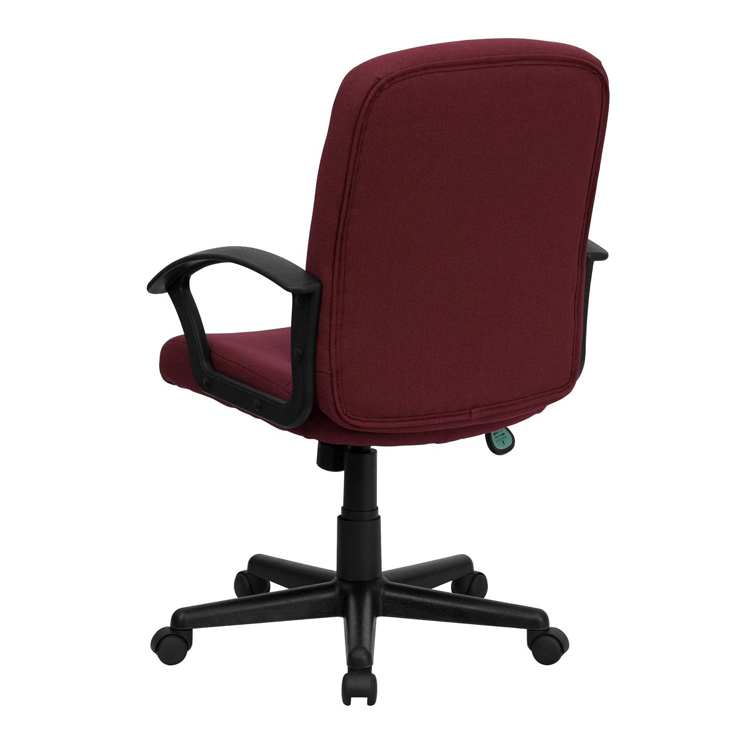 Flash Furniture Mid-Back Fabric Executive Swivel Office Chair with Nylon Arms (Set of 2)