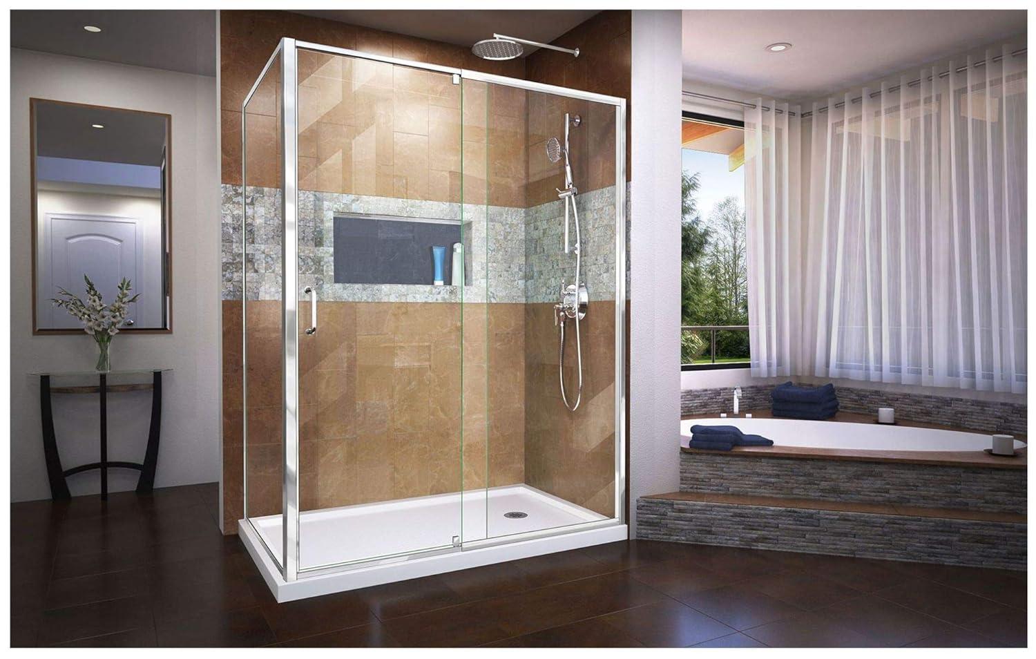 Flex 34.5" x 72" Rectangle Pivot Shower Enclosure