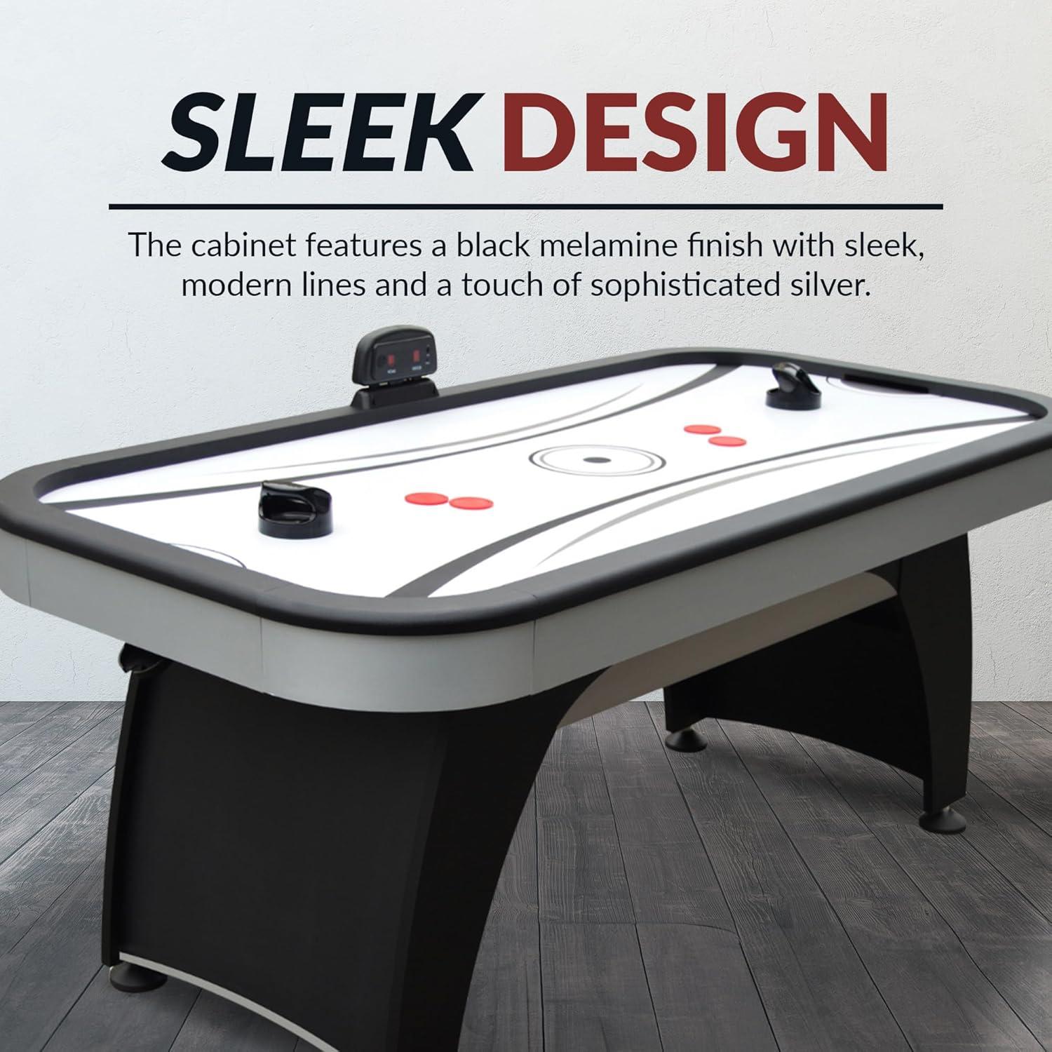 Hathaway Games Silverstreak 72.5" 2 -Player Air Hockey Table with Digital Scoreboard