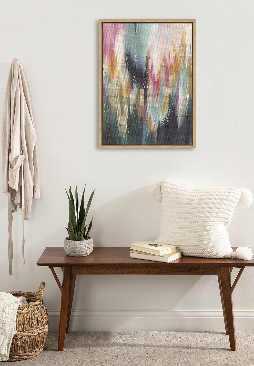 Kate and Laurel Sylvie Brushstroke 135 Framed Canvas by Jessi Raulet of Ettavee