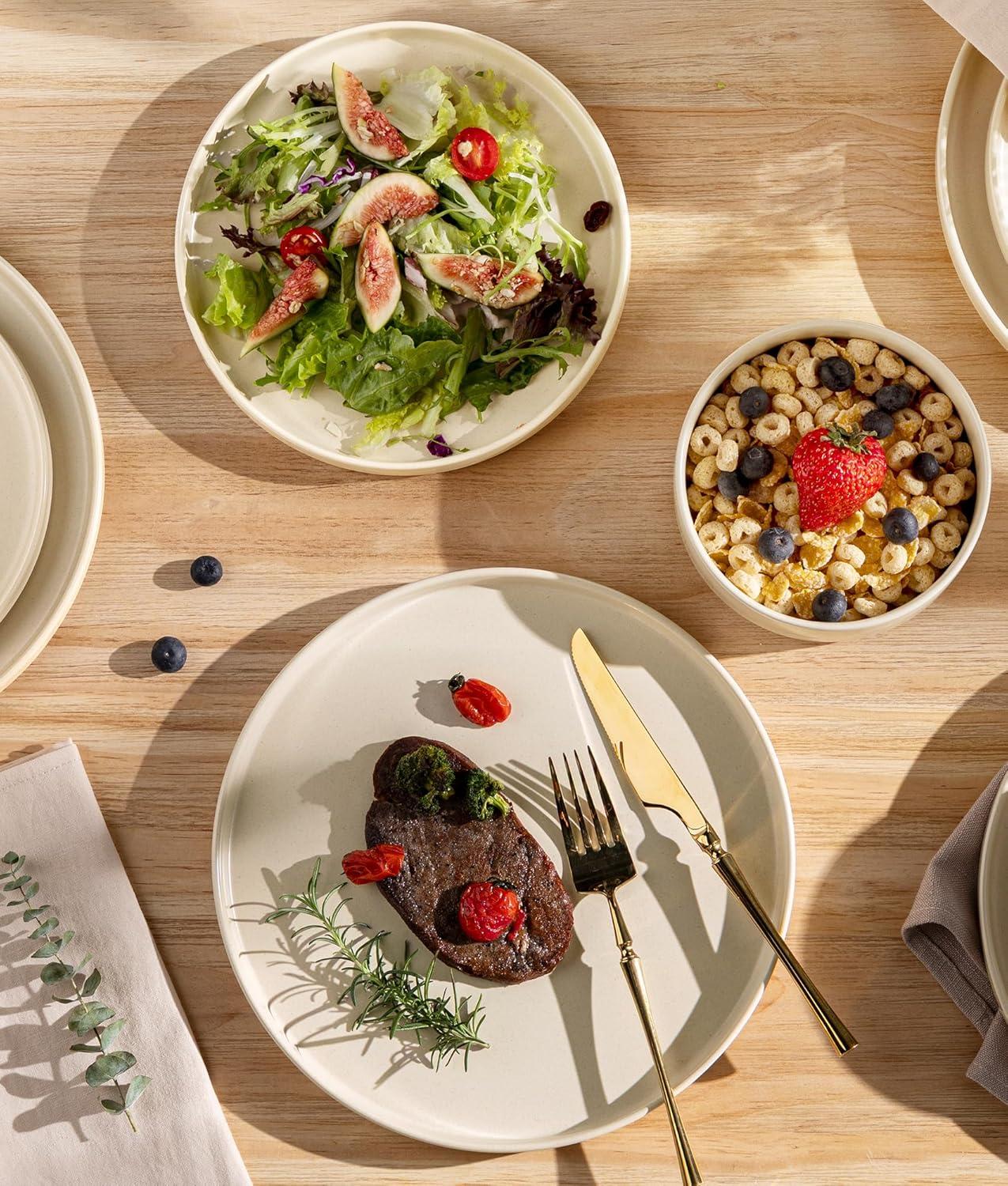 Earth & Clay Amber 12-Piece Dinnerware Set Stoneware