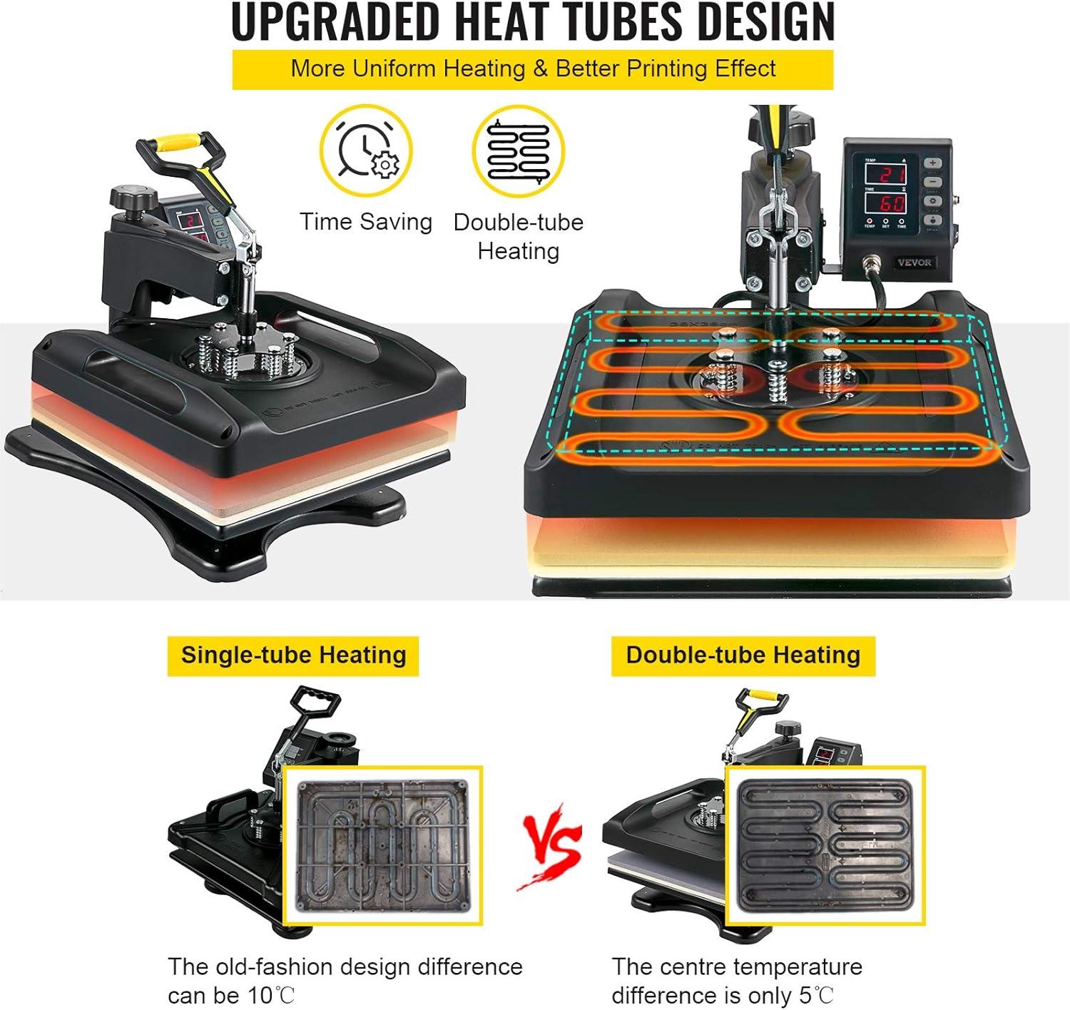 VEVOR Heat Press Machine, 8in1 Heat Press, 800W Sublimation Machine