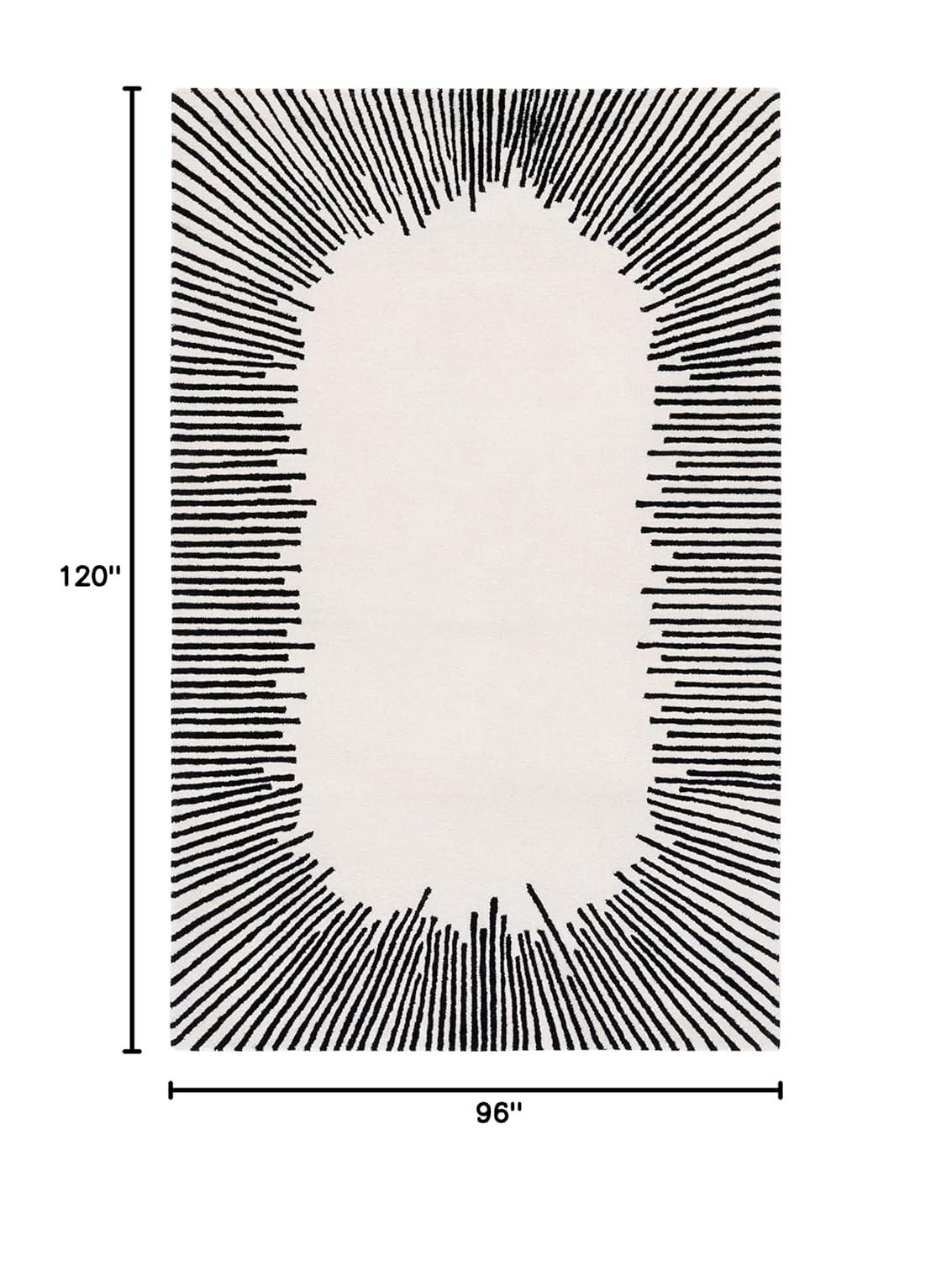 Fifth Avenue FTV129 Hand Tufted Indoor Area Rug - Ivory/Black - 8'x10' - Safavieh