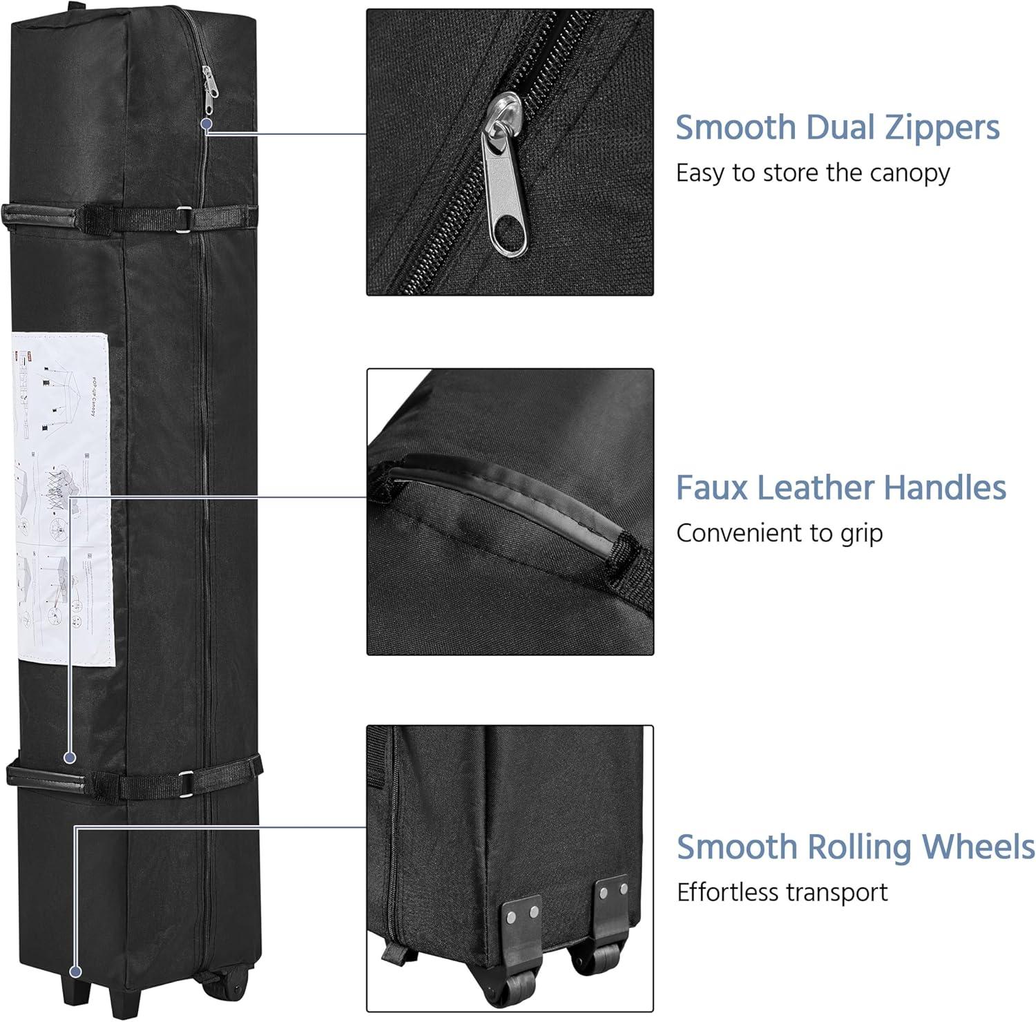 Yaheetech 10x10ft Pop-up Canopy with One-Push-To-Lock Setup Mechanism