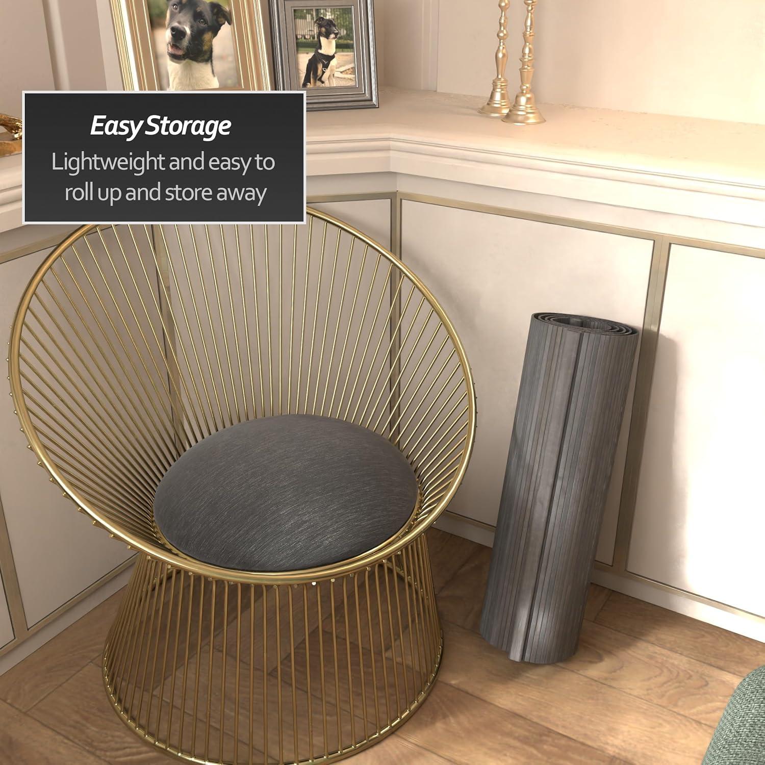 Red Lantern 2 ft. Short Bamboo Wave Screen - Grey