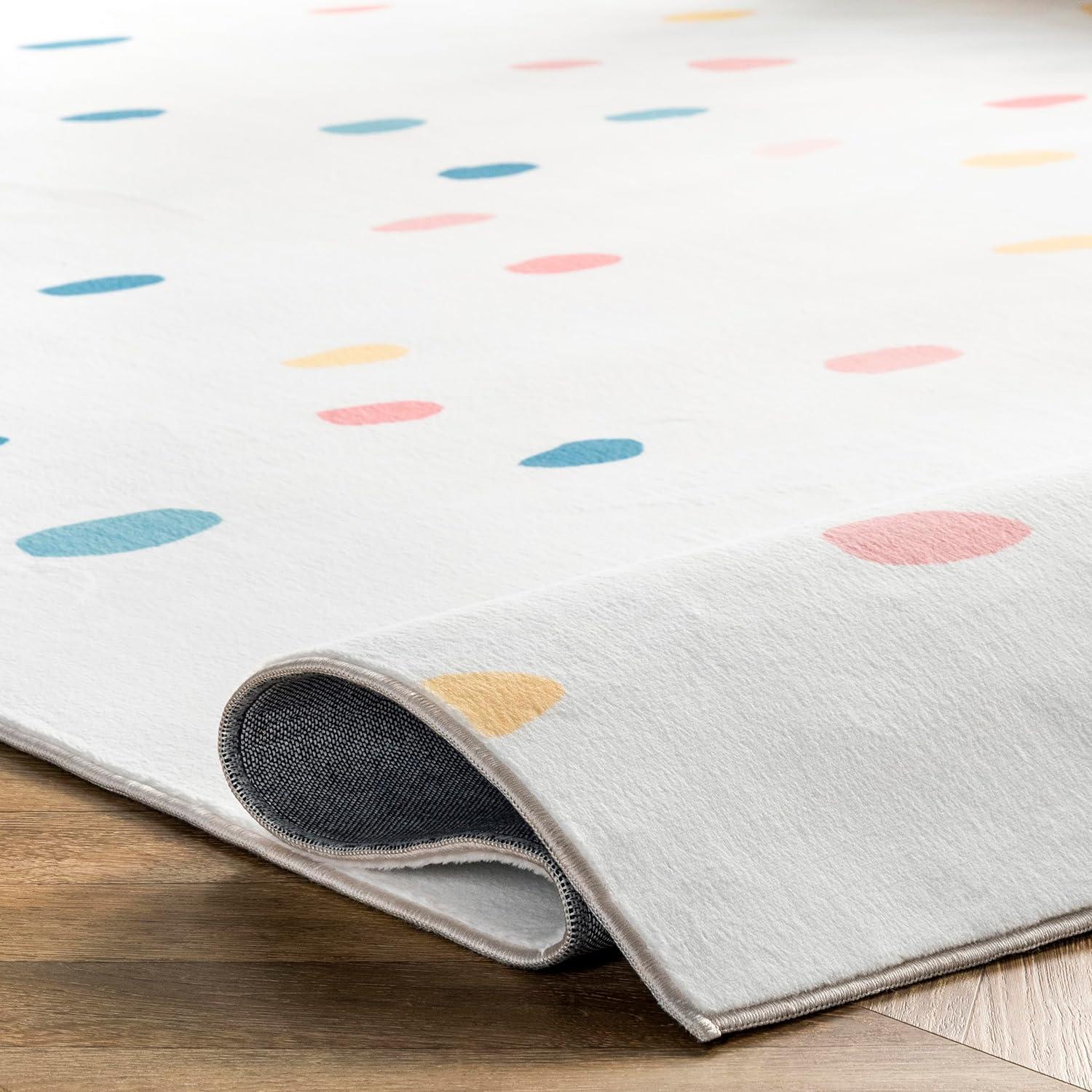 Nuloom Calla Polka Dot 5x8 Indoor Area Rug for Living Room Bedroom Dining Room Nursery Kitchen, Multicolor/Ivory