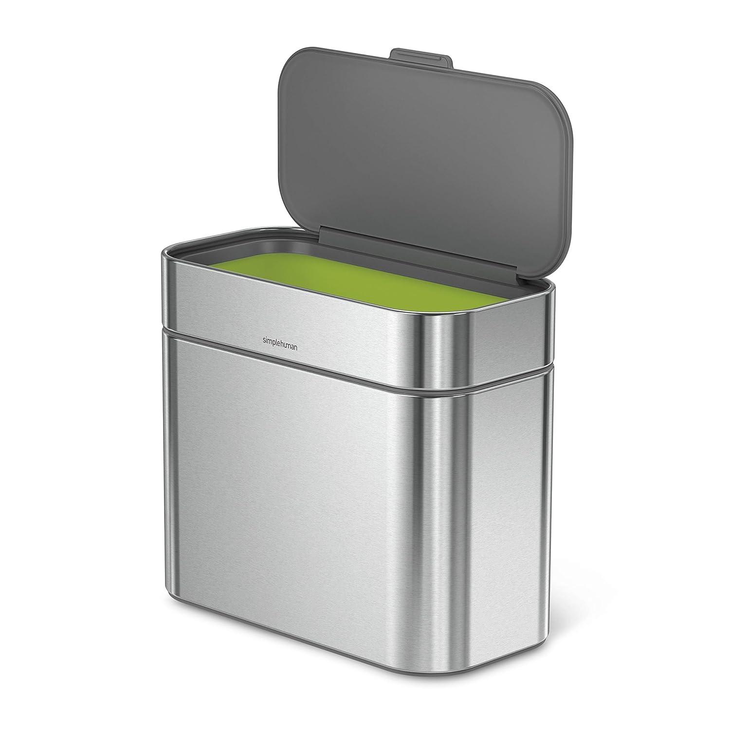 Simplehuman 4 Liter Compost Caddy, Brushed Stainless Steel