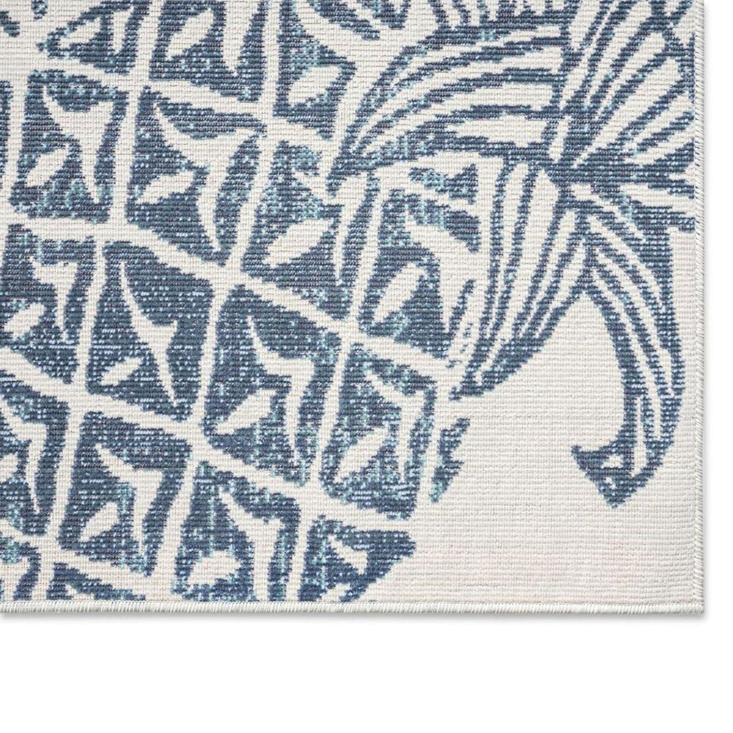 Tommy Bahama Malibu Pineapple Coastal Indoor/Outdoor Area Rug, Ivory/Navy