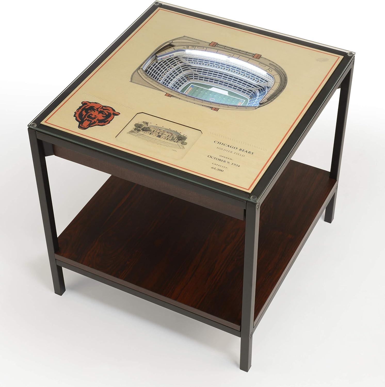 NFL Chicago Bears 25-Layer StadiumViews Lighted End Table