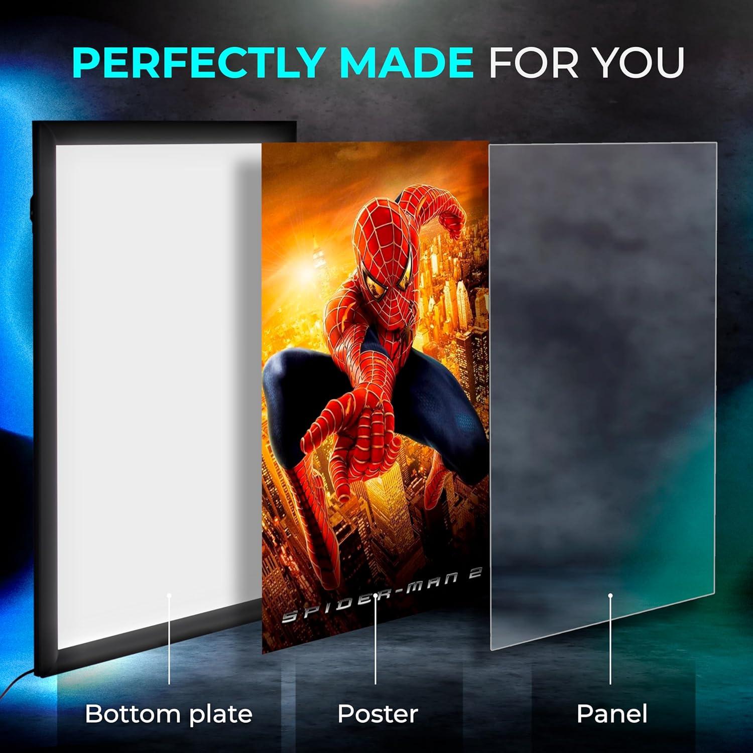 NexaFrame LED Poster Frame - 16x24 Light Box for Movie Posters - Dimmer Switch