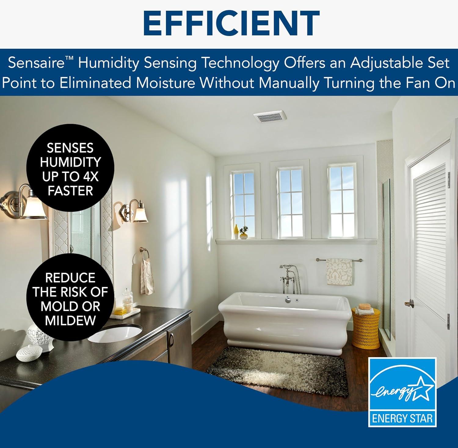 80 CFM Energy Star Certified Bathroom Fan